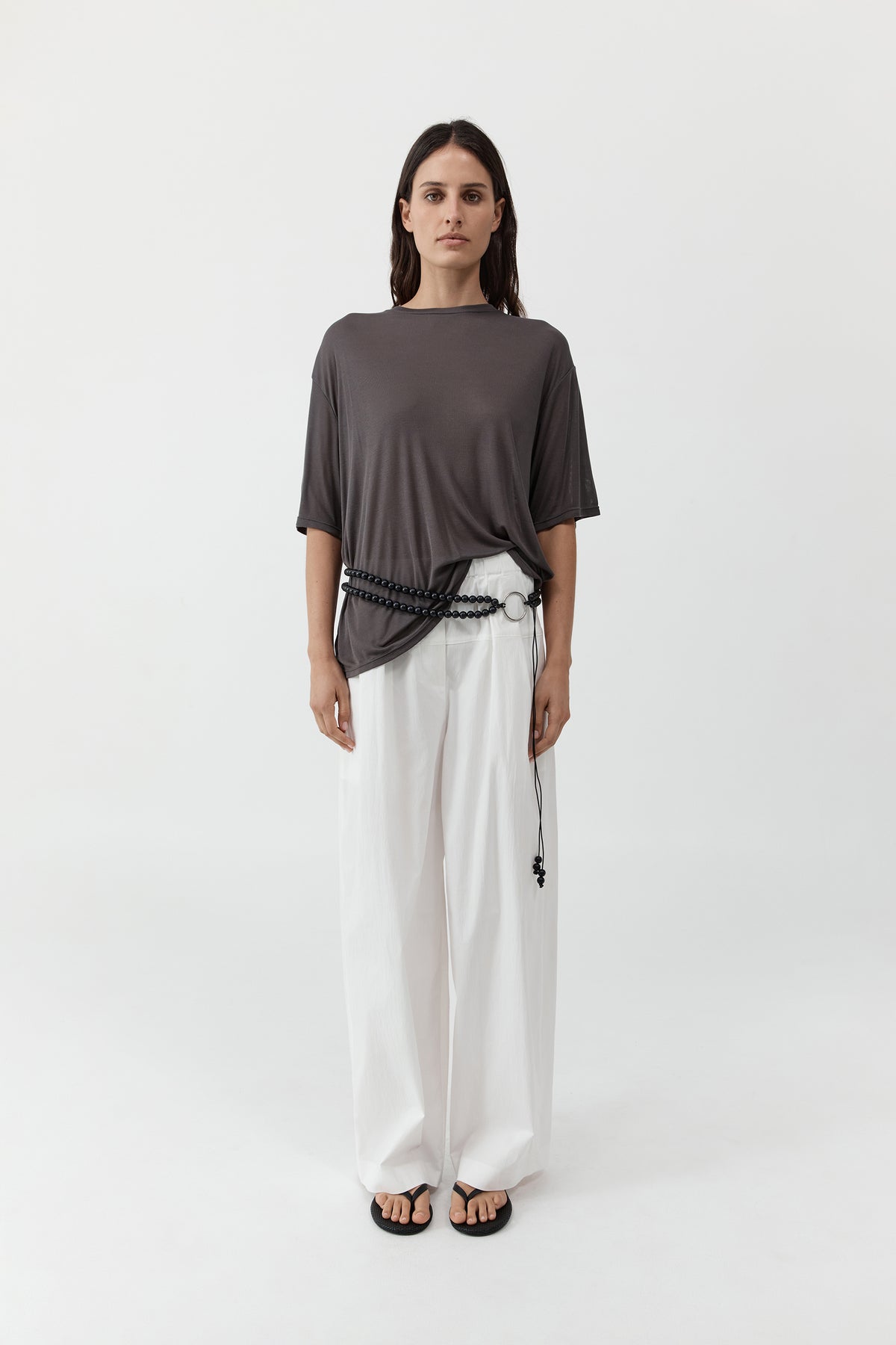 Fine Jersey Relaxed Tee - Soot