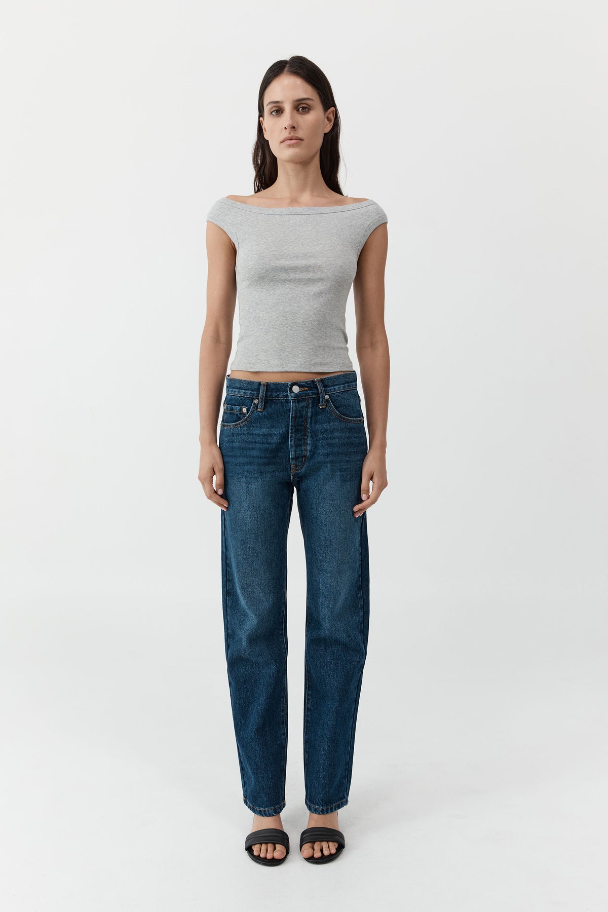 90s Straight Leg Jeans - Dark Indigo