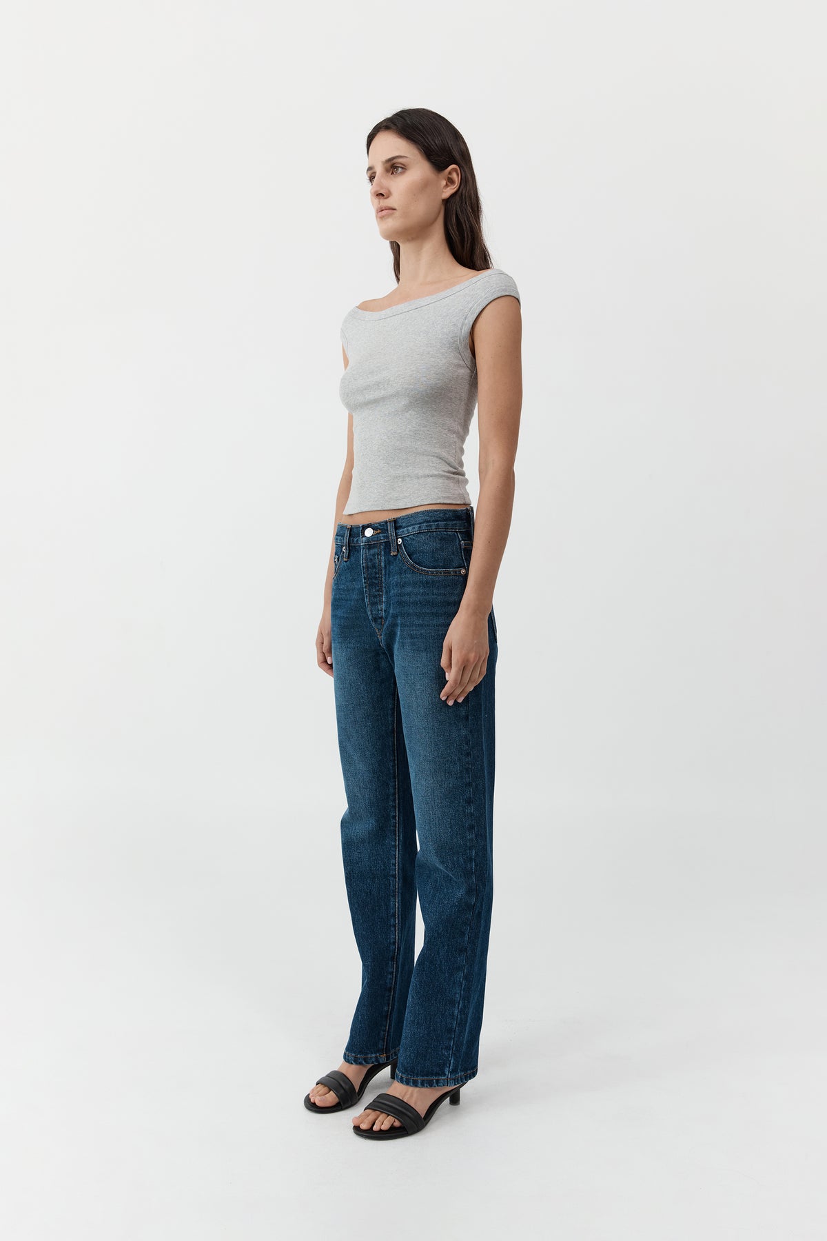 90s Straight Leg Jeans - Dark Indigo