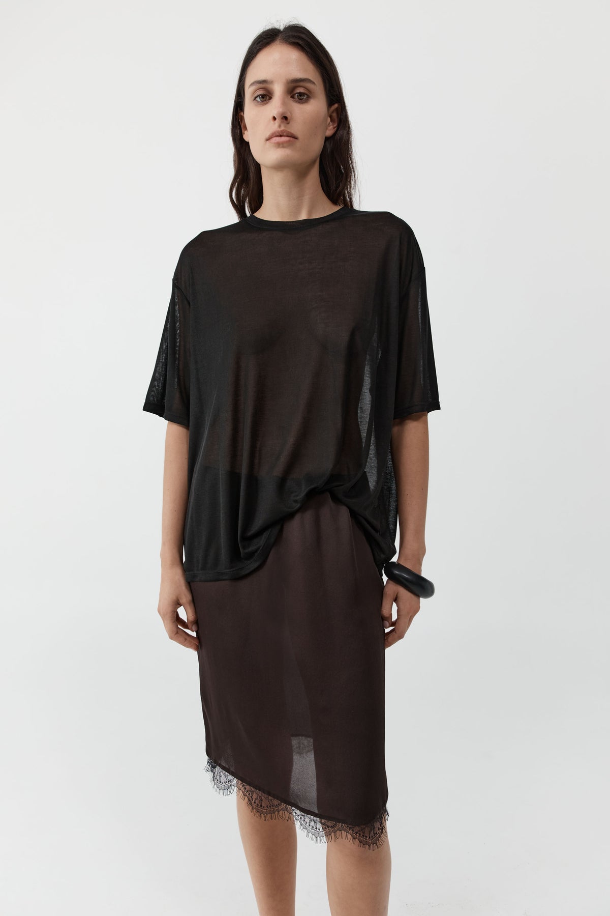 Fine Jersey Relaxed Tee - Black