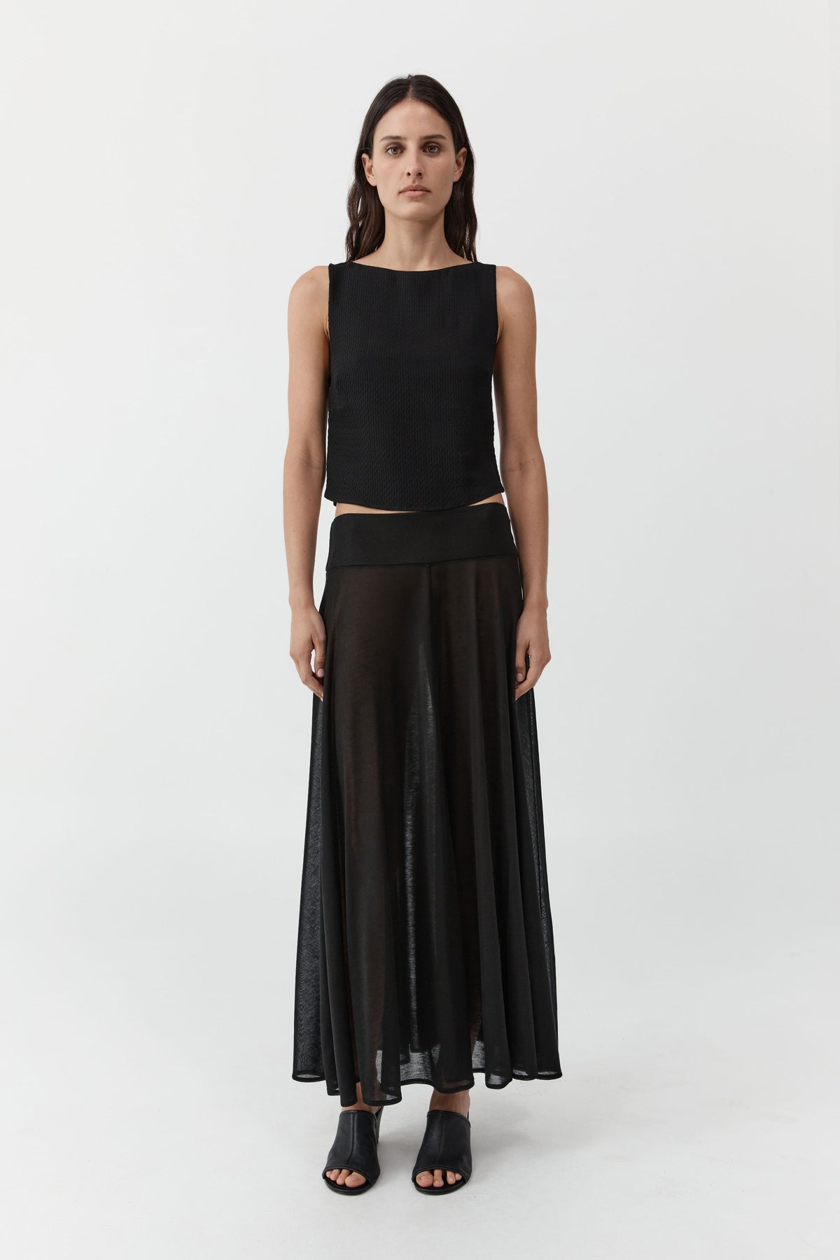 Fluid Jersey Skirt - Black