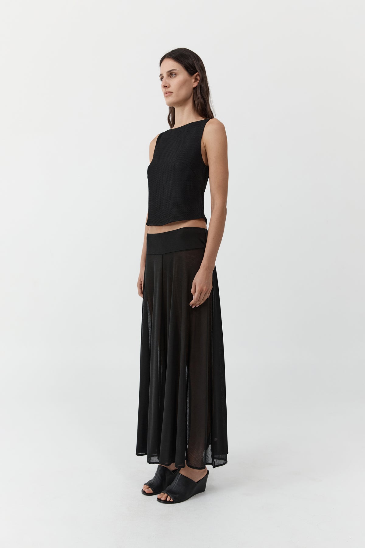 Textured Weave Top - Black