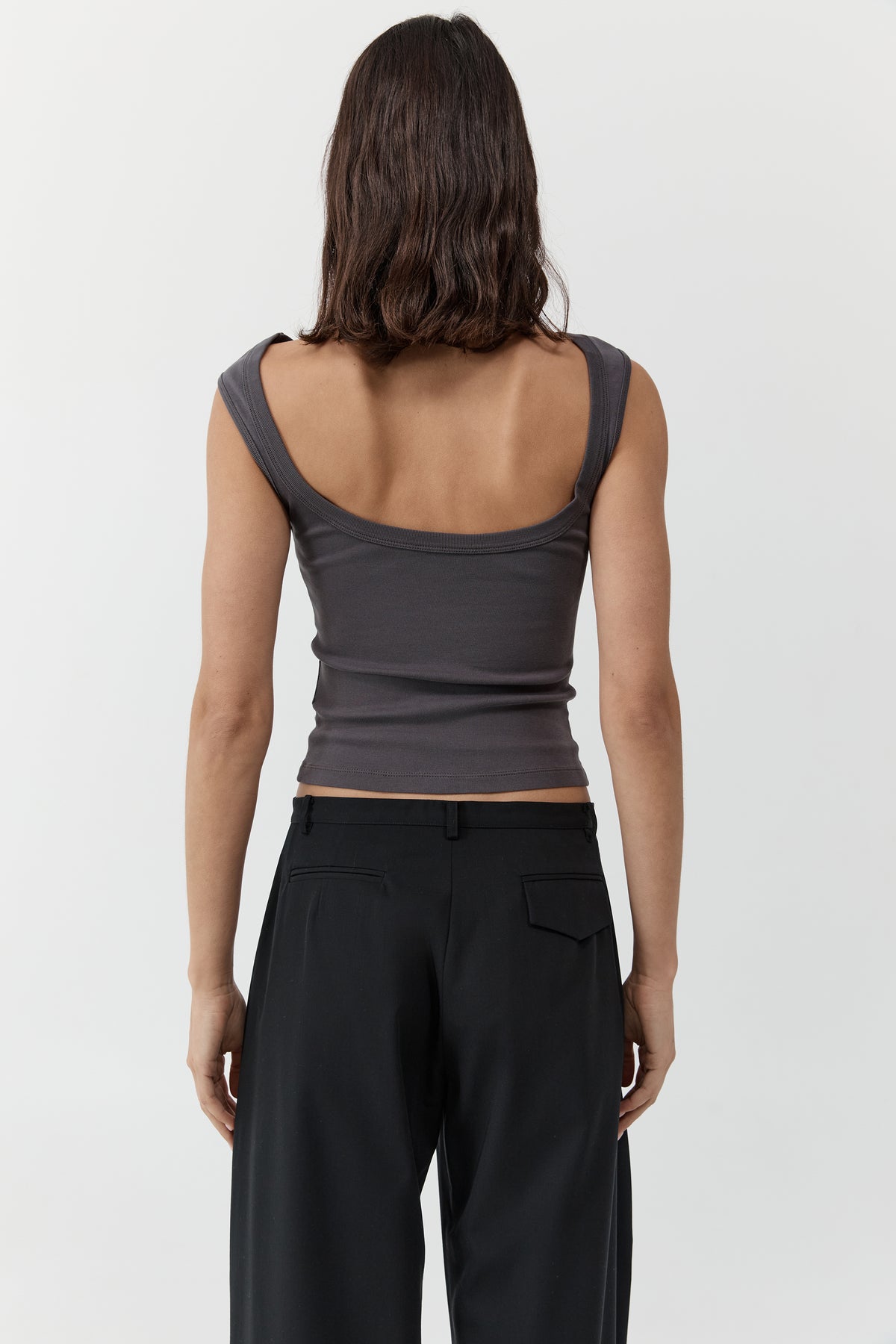 Organic Cotton Ballerina Top - Soot