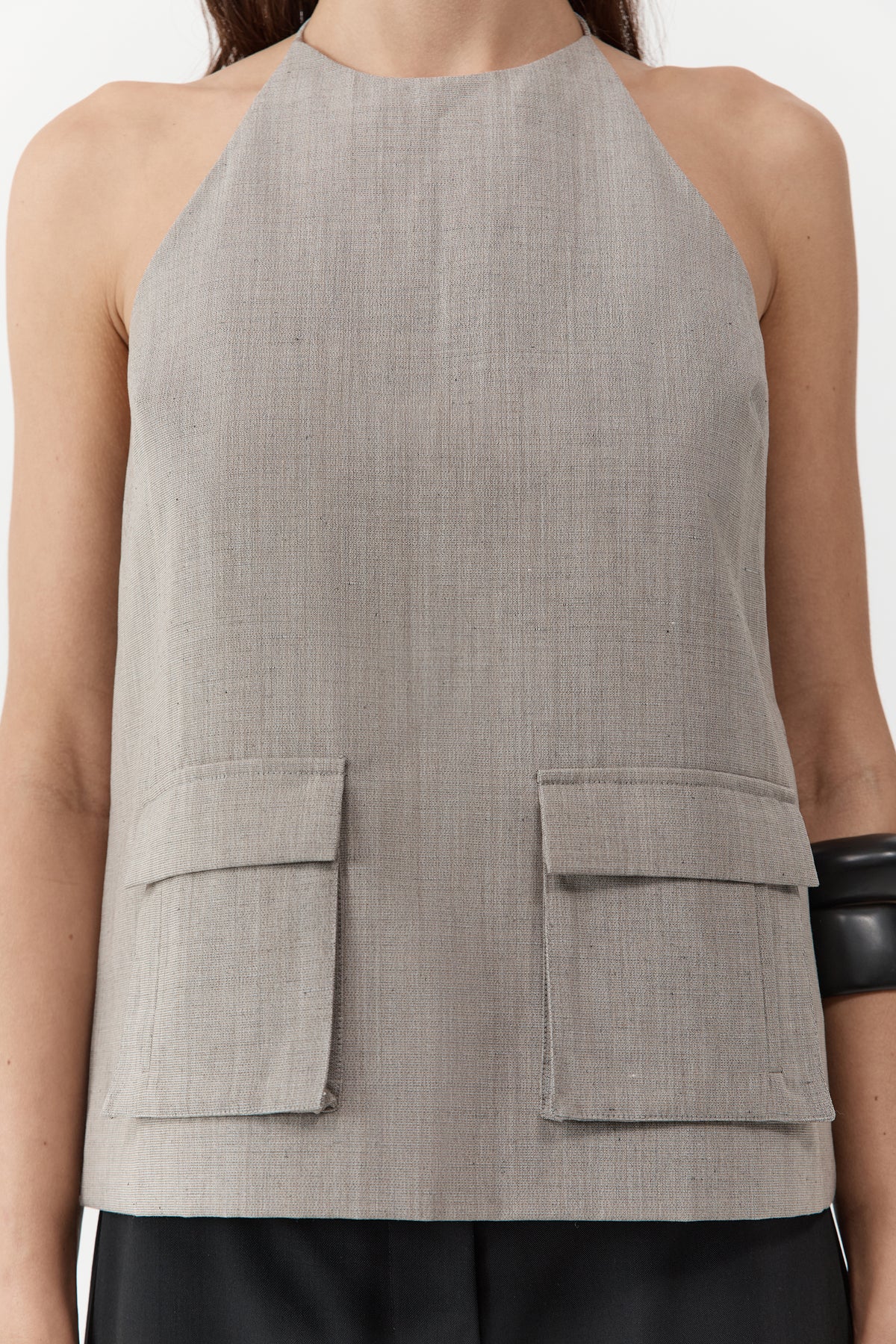 Utility Backless Top - Pebble Melange