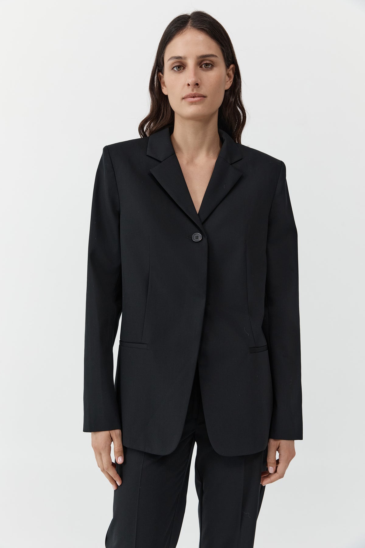 90s Wool Blazer - Black