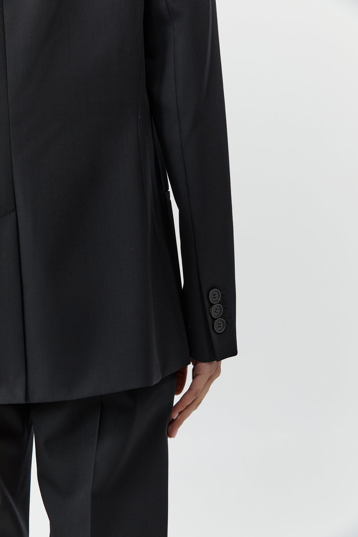 90s Wool Blazer - Black