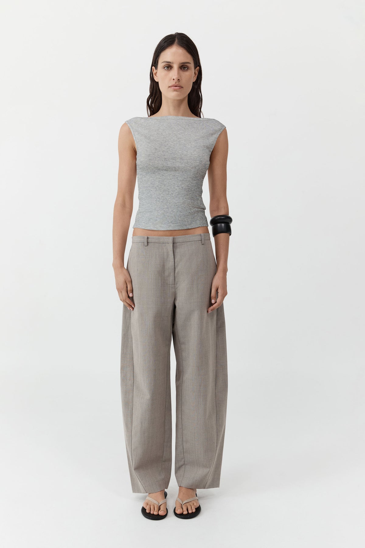 Organic Cotton Ballerina Top - Grey Marle