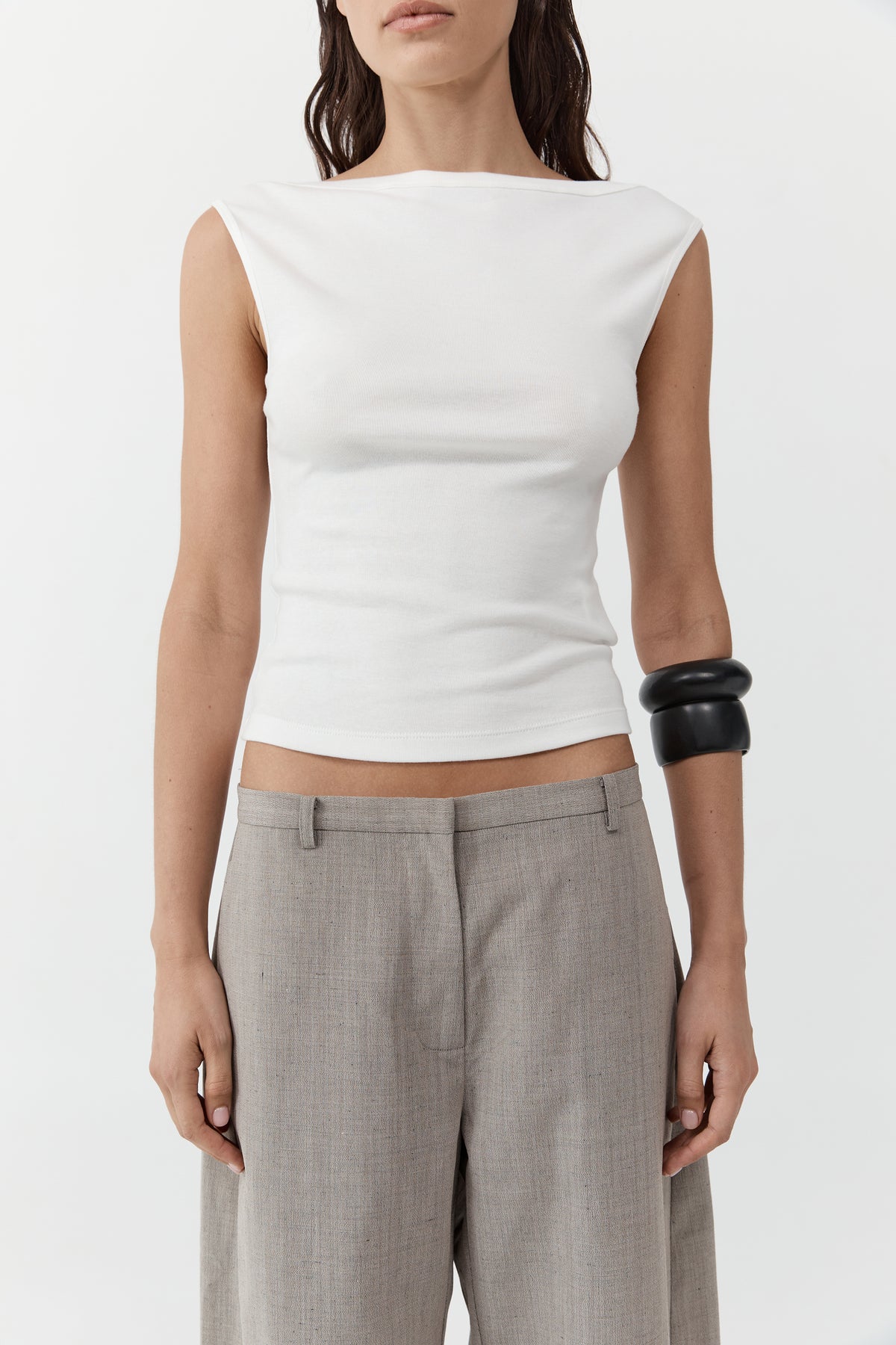 Organic Cotton Ballerina Top - White