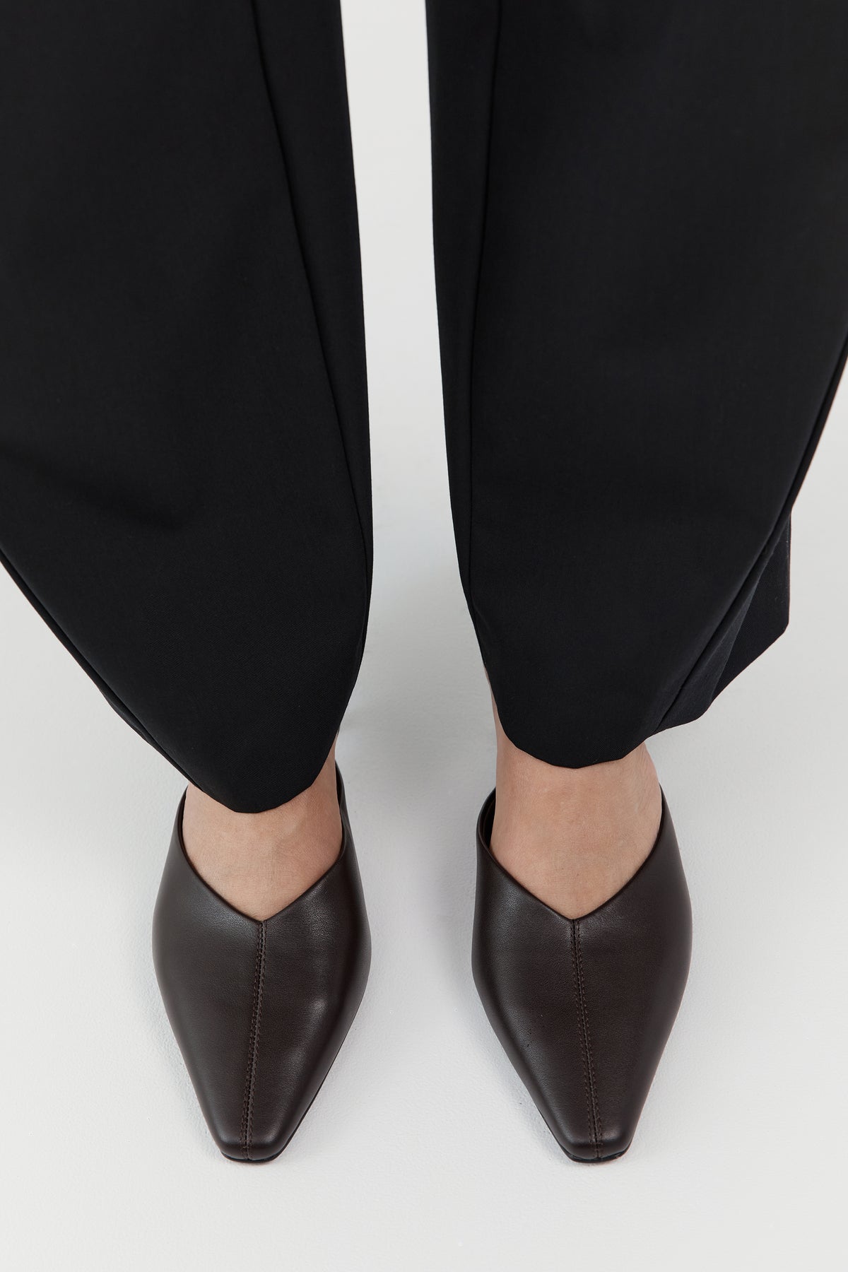 Pointed Mule Heel - Coffee