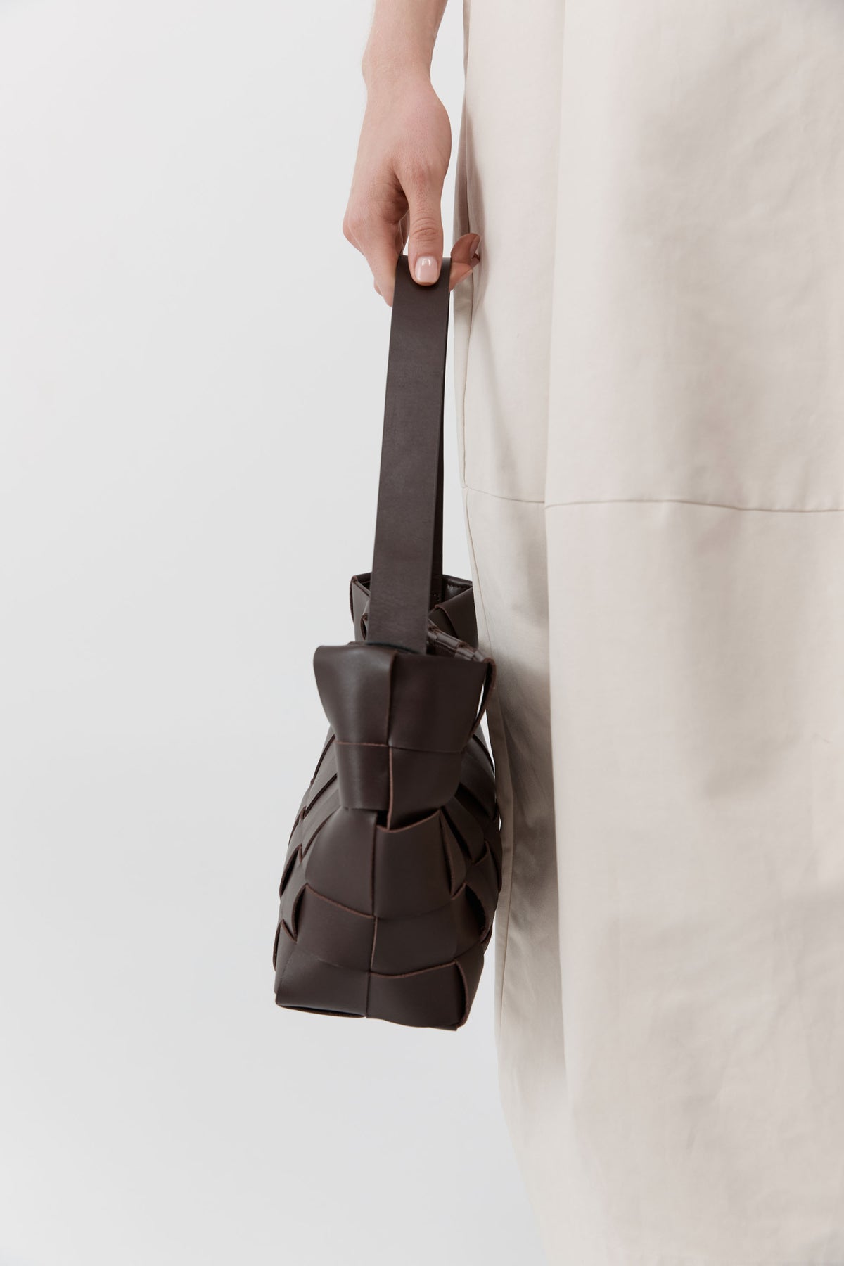 Woven Mini Tote - Chocolate