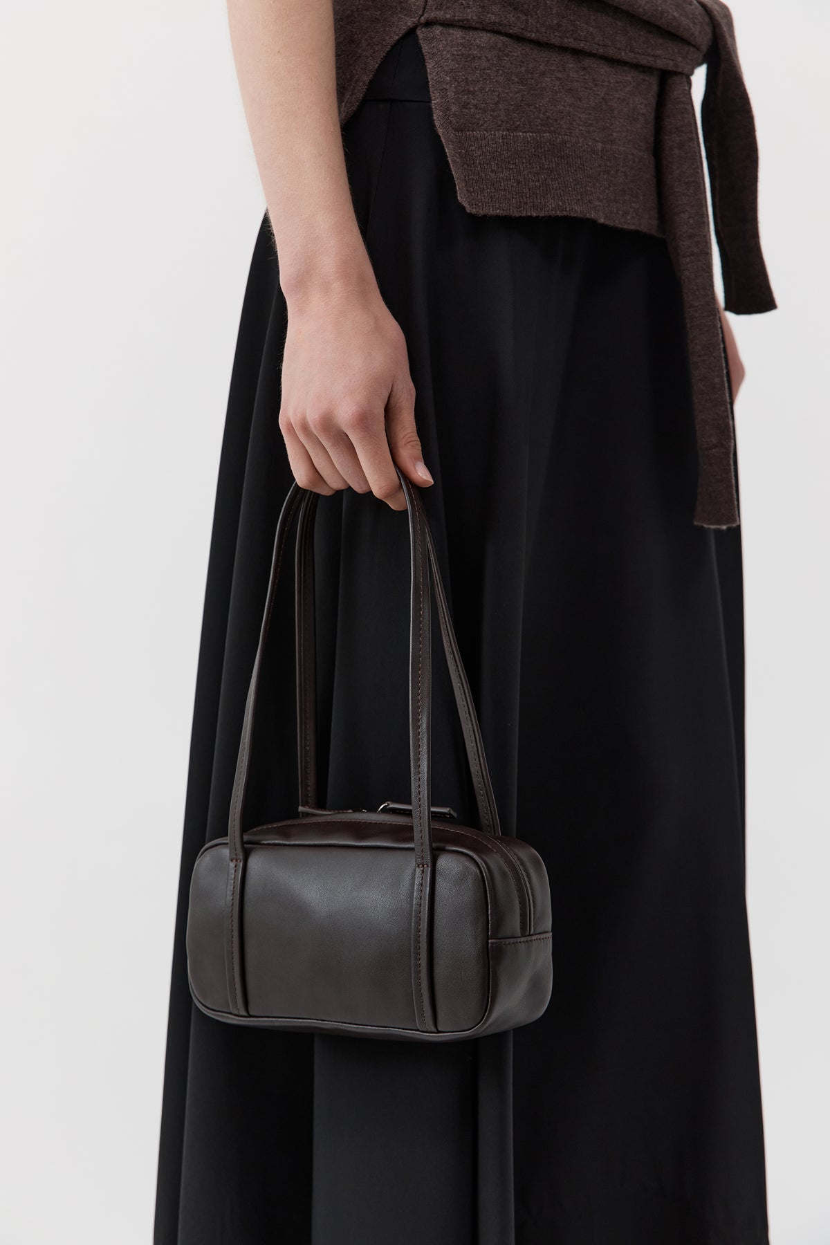 Petit Dual Zip Bag - Coffee