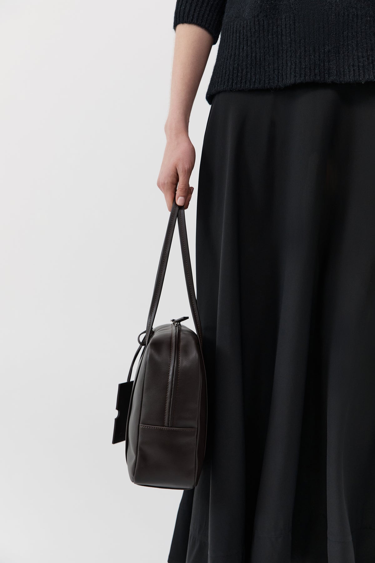 Dual Zip Bag - Coffee