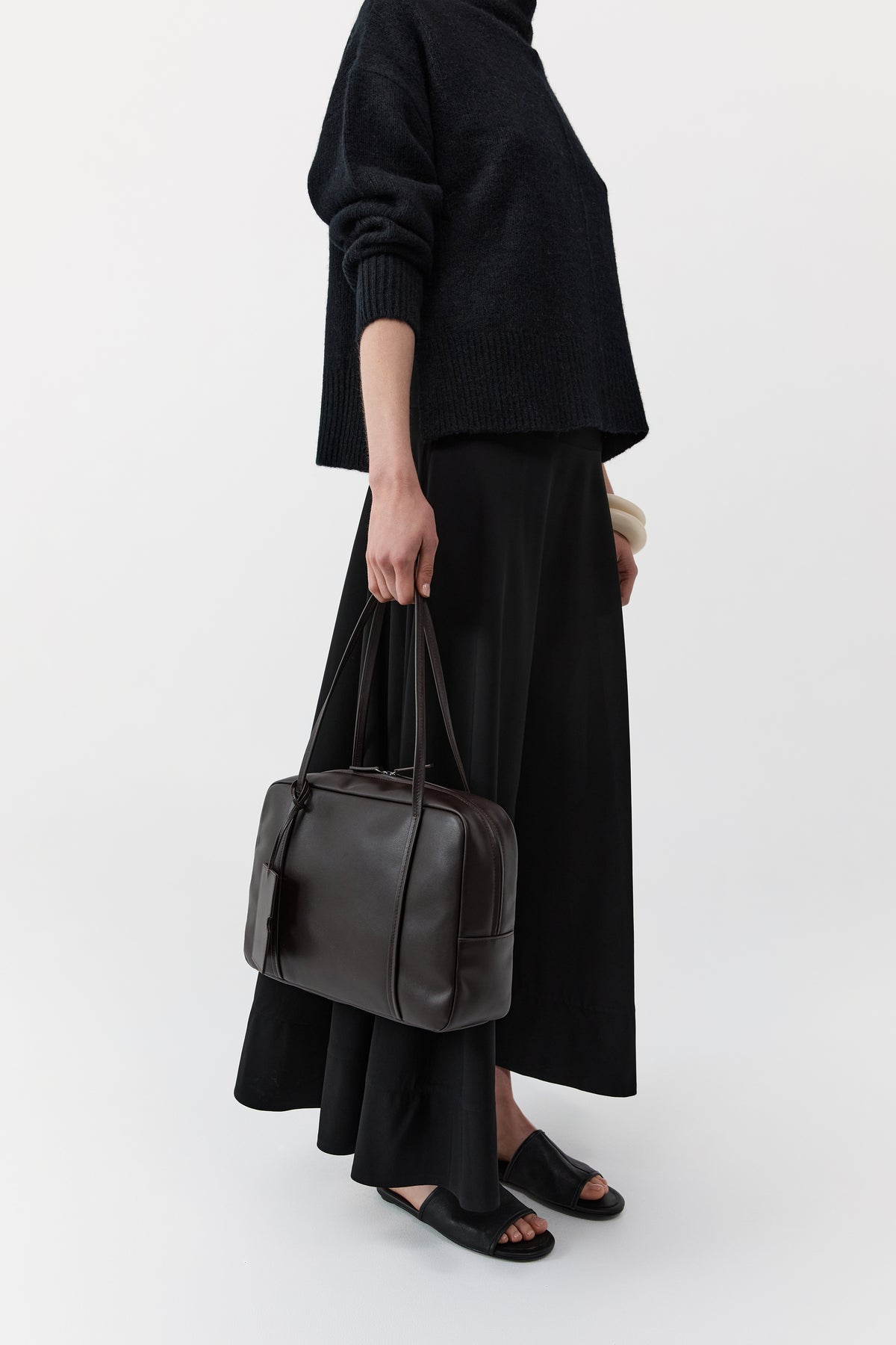 Dual Zip Bag - Coffee