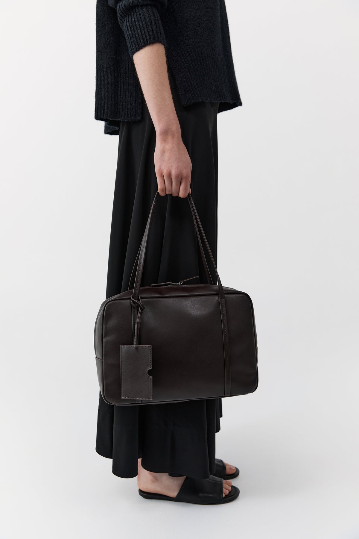 Dual Zip Bag - Coffee