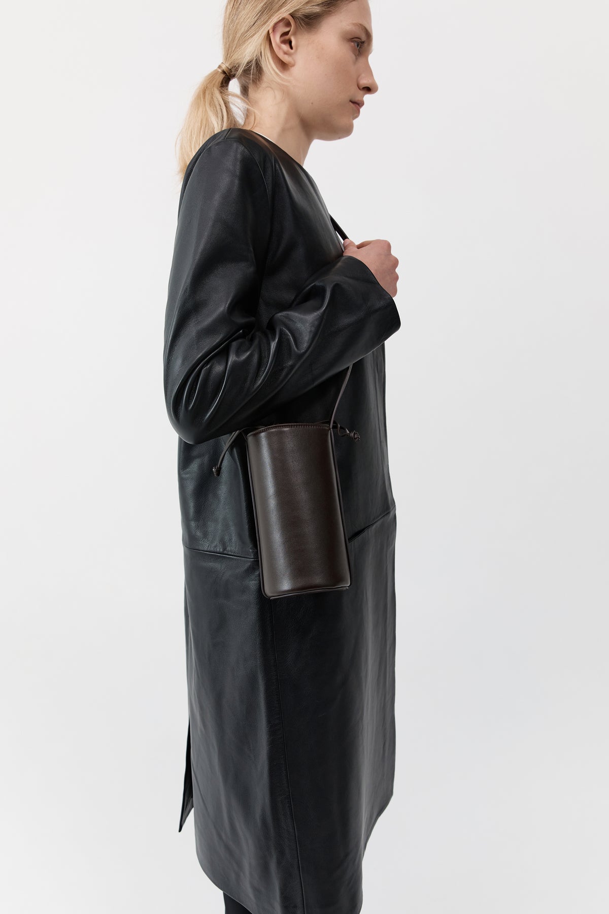 Cylinder Sling Bag - Coffee