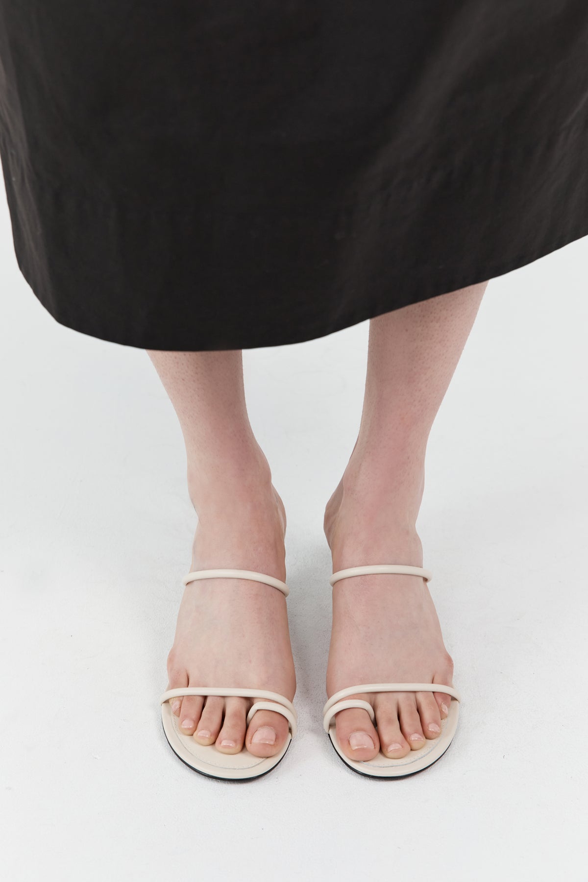 Minimal Strap Heel - Ecru