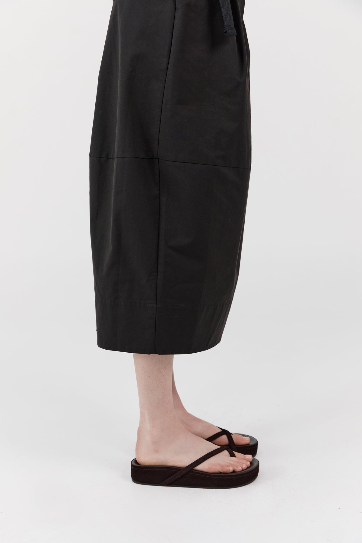 Suede Cross Strap Flatform - Coffee