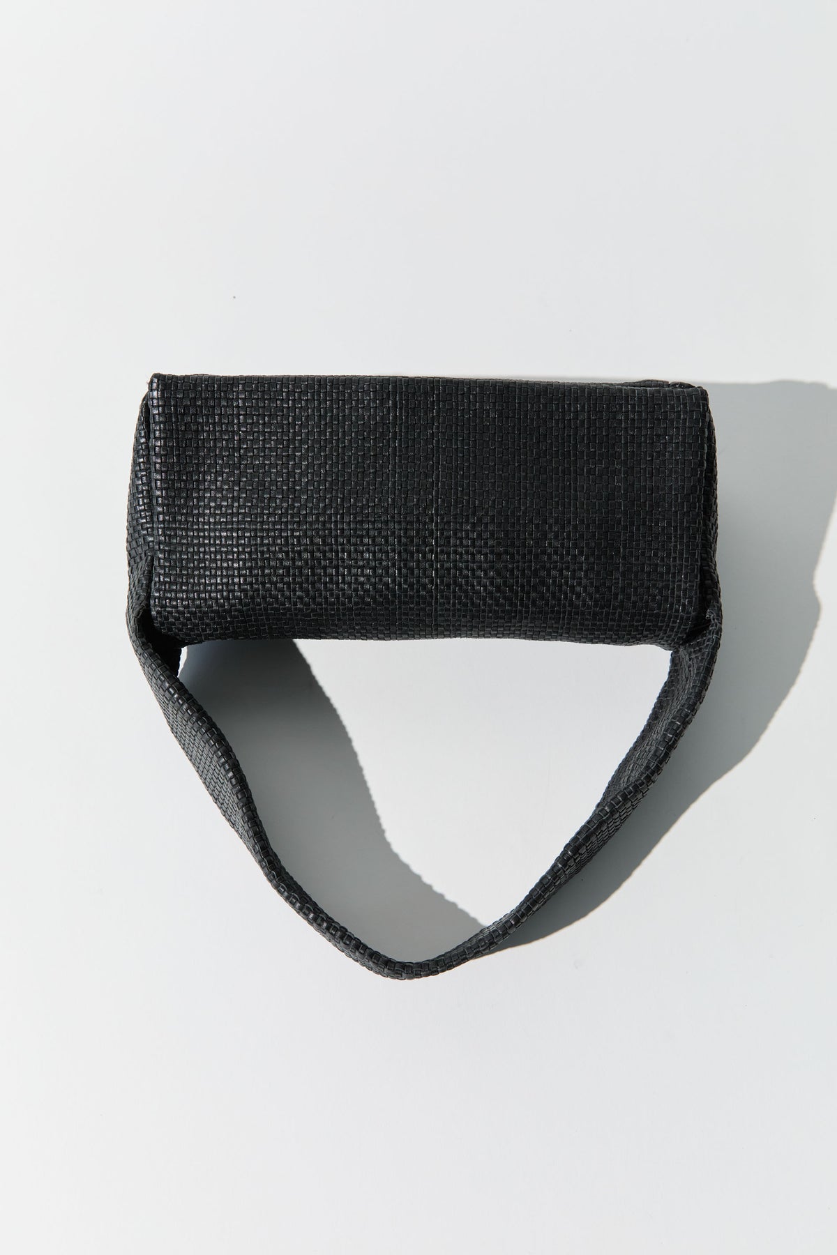 Woven Slim Satchel - Black