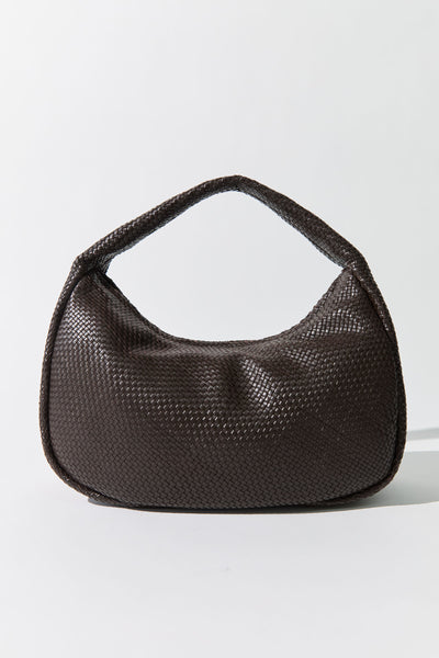 St. Agni | Woven Large Bon Bon Bag - Coffee