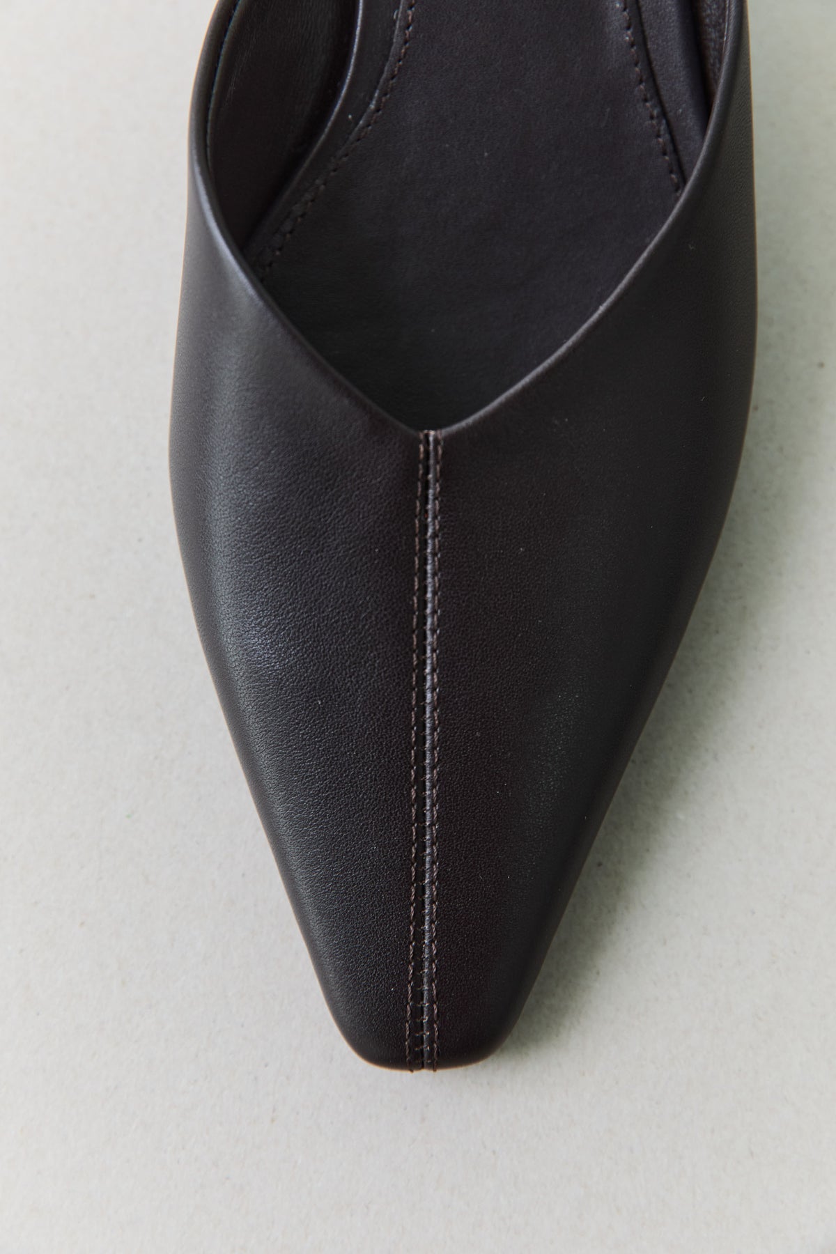 Pointed Mule Heel - Coffee