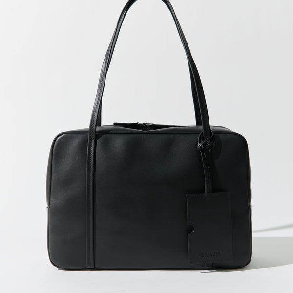 新品未使用品　ST. AGNI ブラックレザー ハンドバッグ St. Agni | Dual Zip Bag - Black