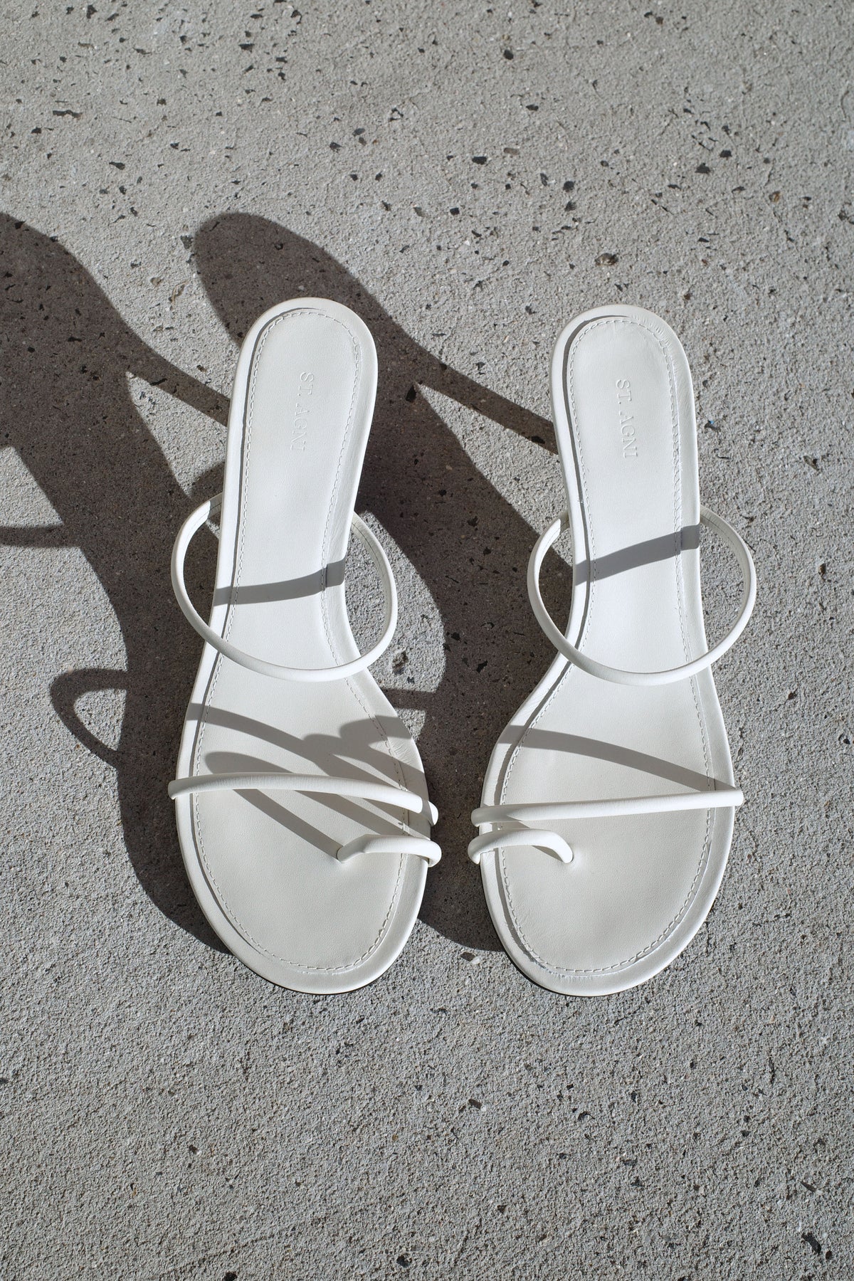 Minimal Strap Heel - Ecru