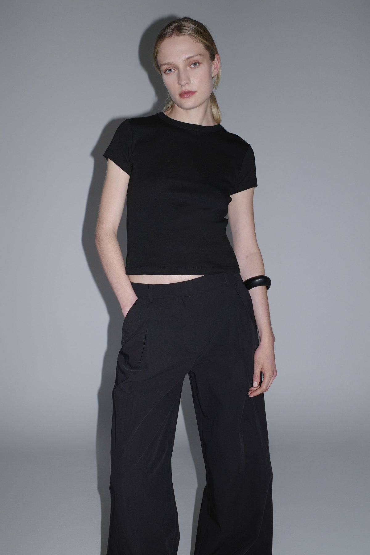 Utility Pleat Pants - Black