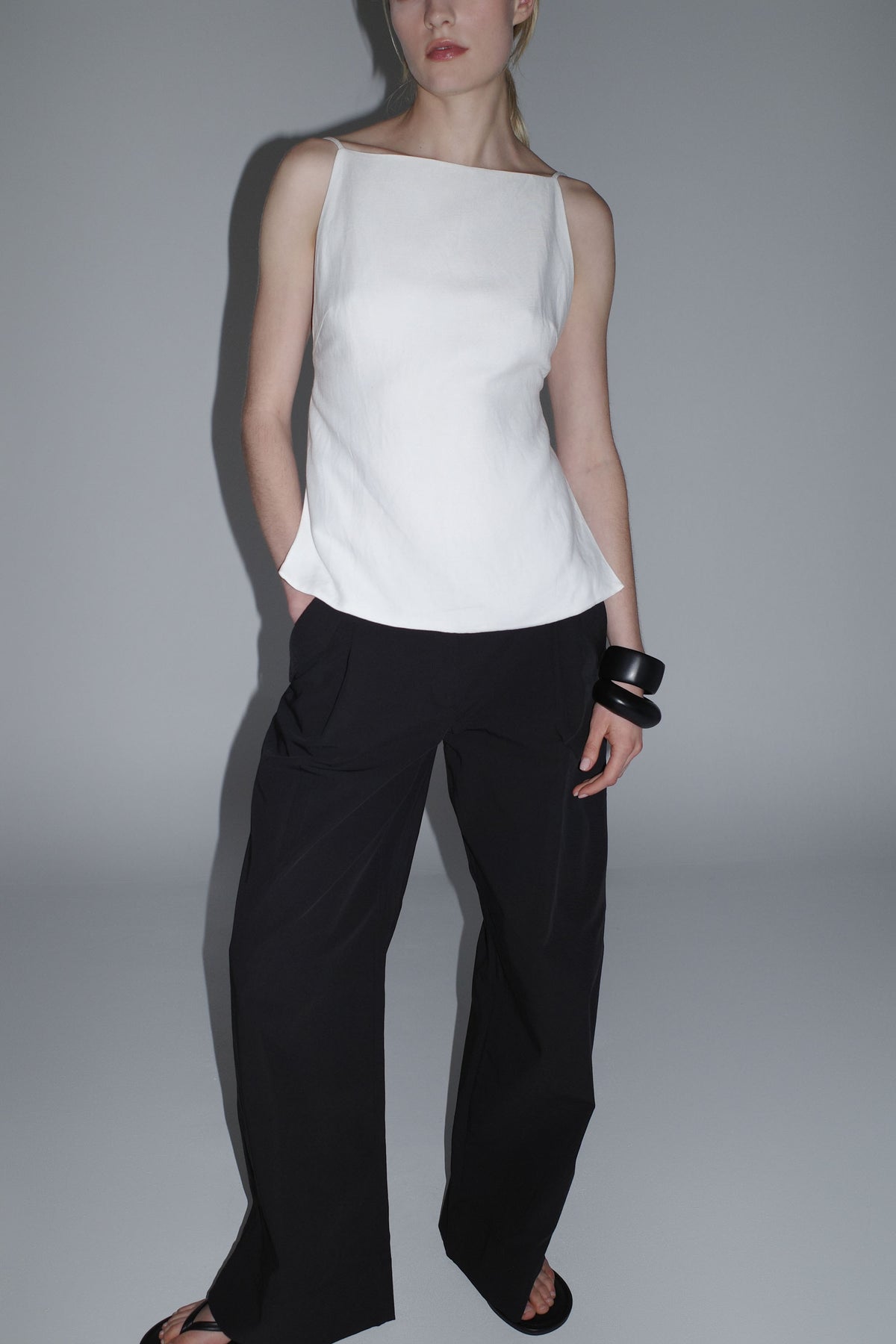 Square Backless Top - Salt