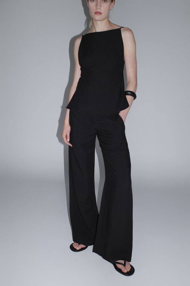 Wide Waistband Pant - Black