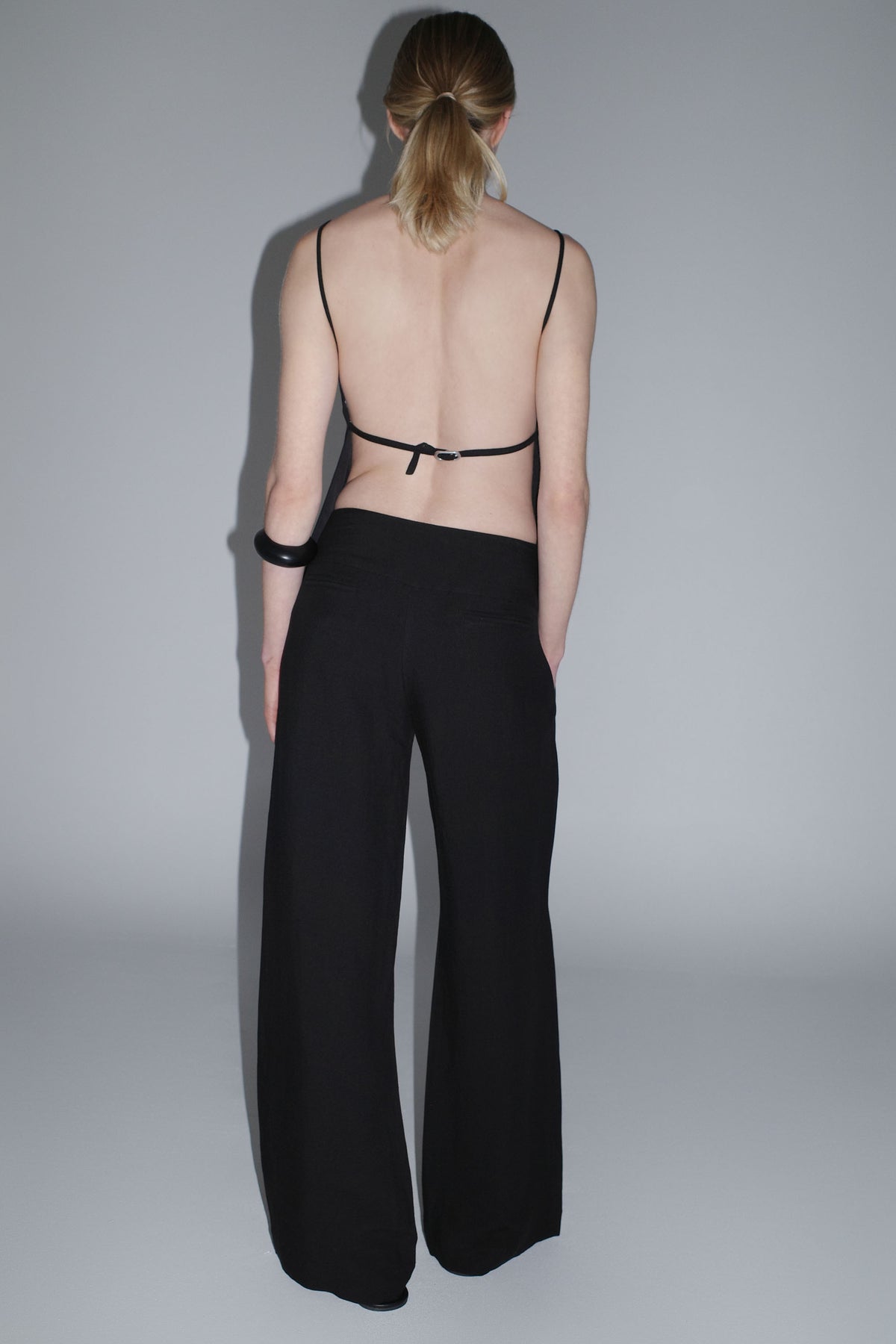 Square Backless Top - Black