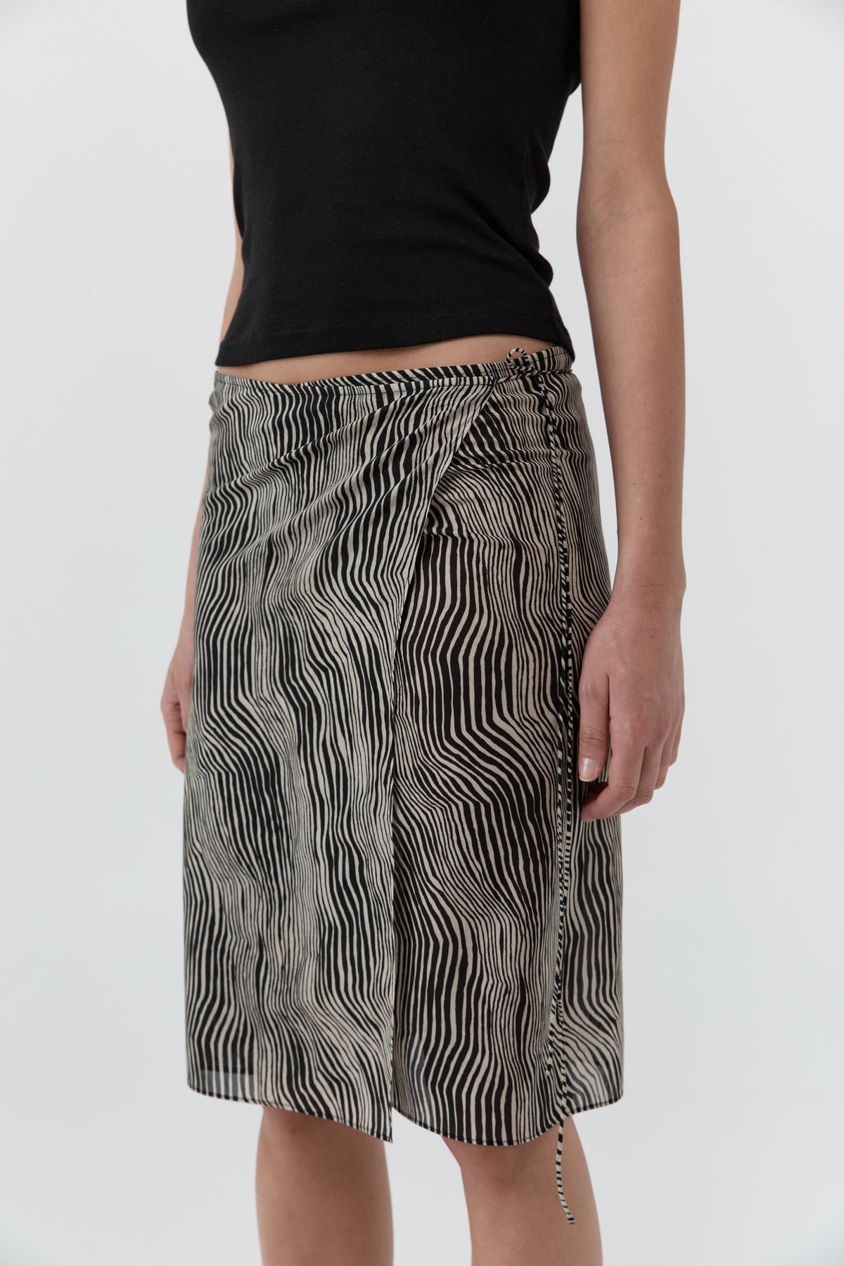 Savannah Silk Wrap Skirt - Sand