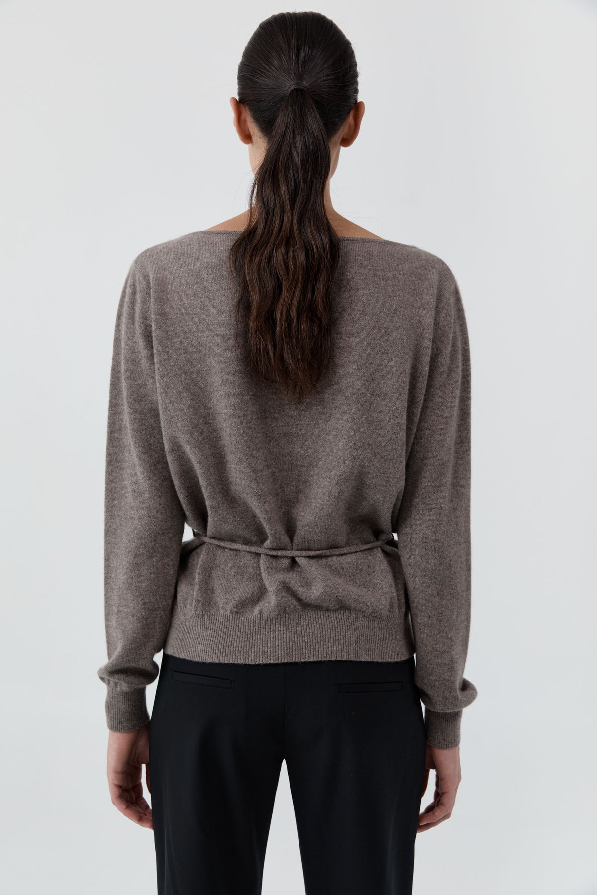 Cashmere Asymm Cardigan - Vapor
