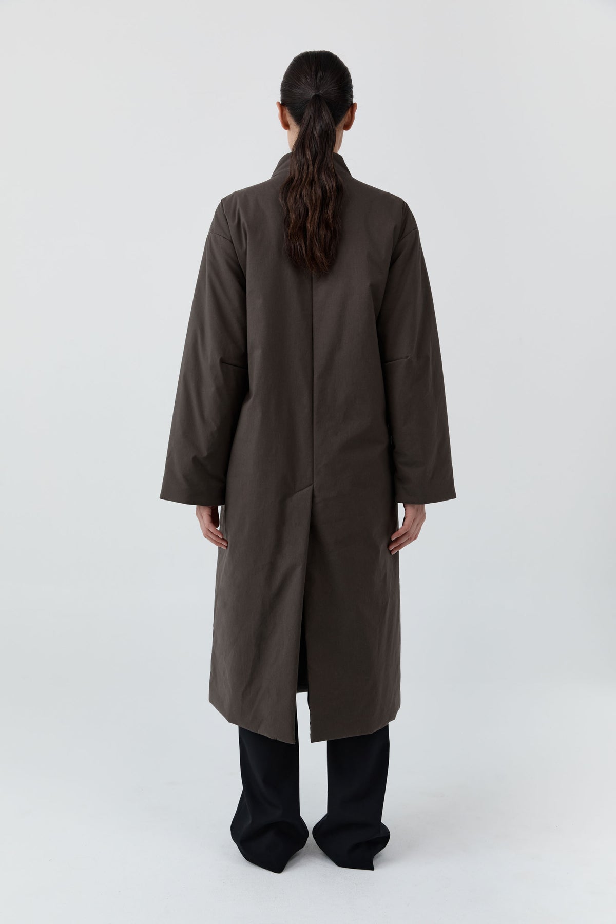 Pillow Wrap Coat - Wood