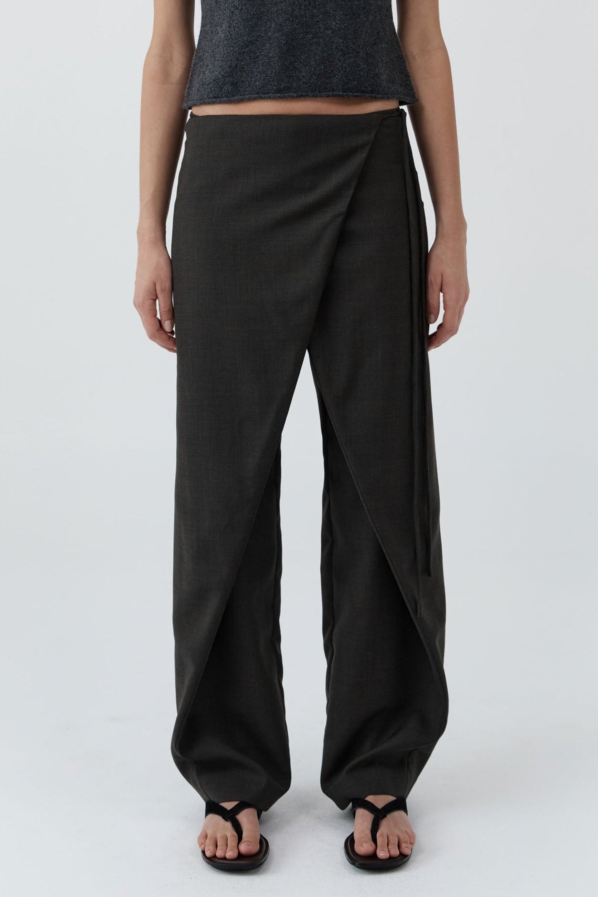 Wrap Rouleau Pants - Umber