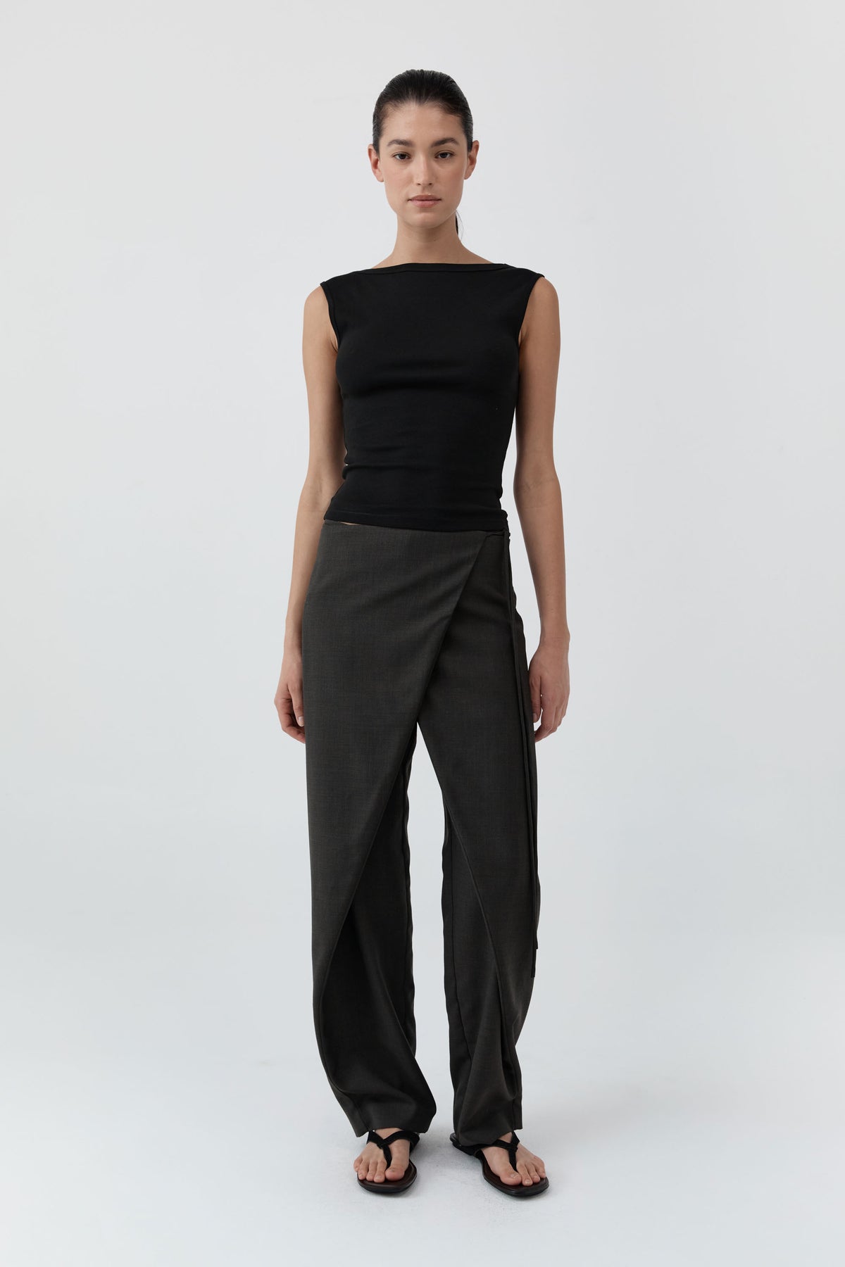 Wrap Rouleau Pants - Umber