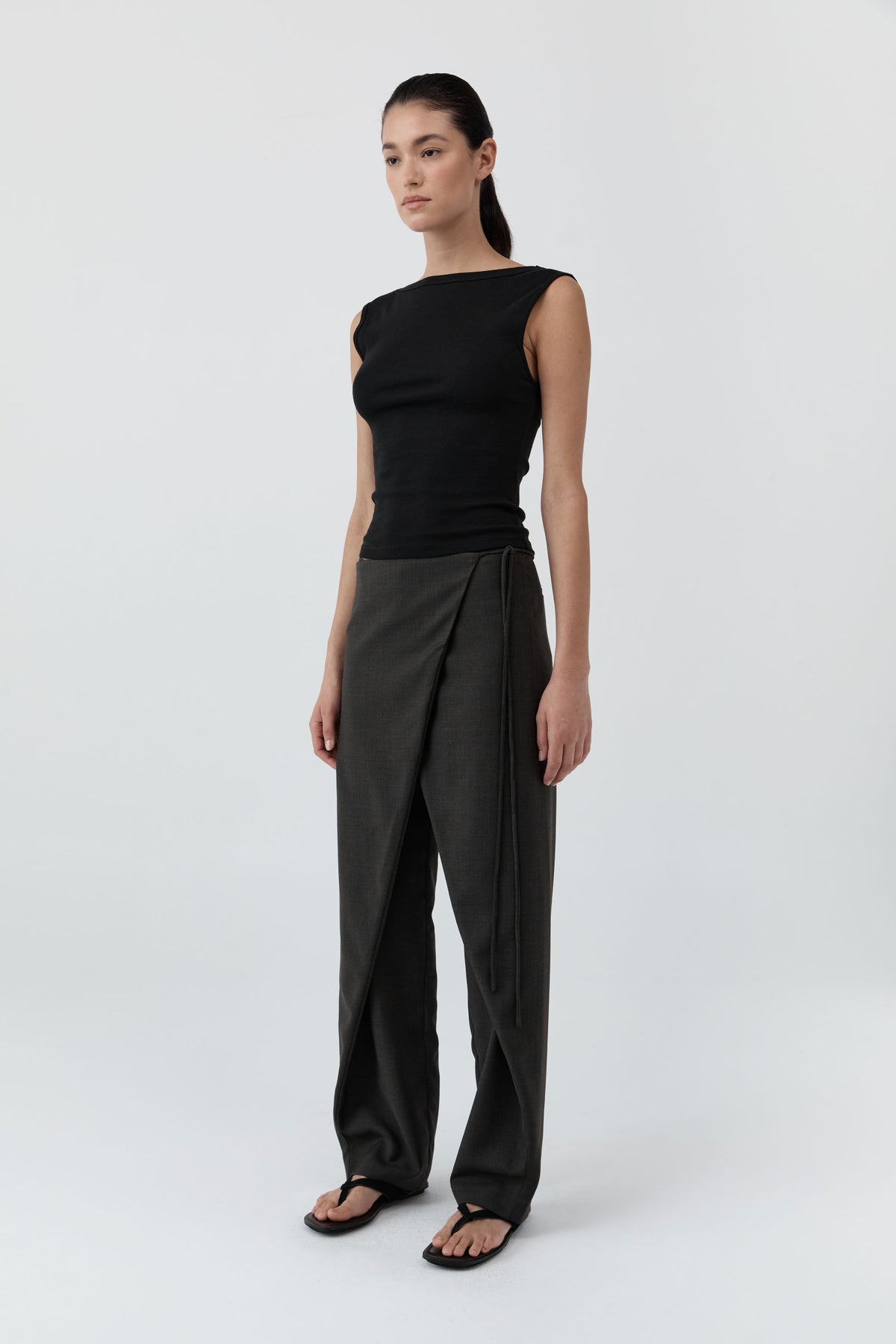 Wrap Rouleau Pants - Umber