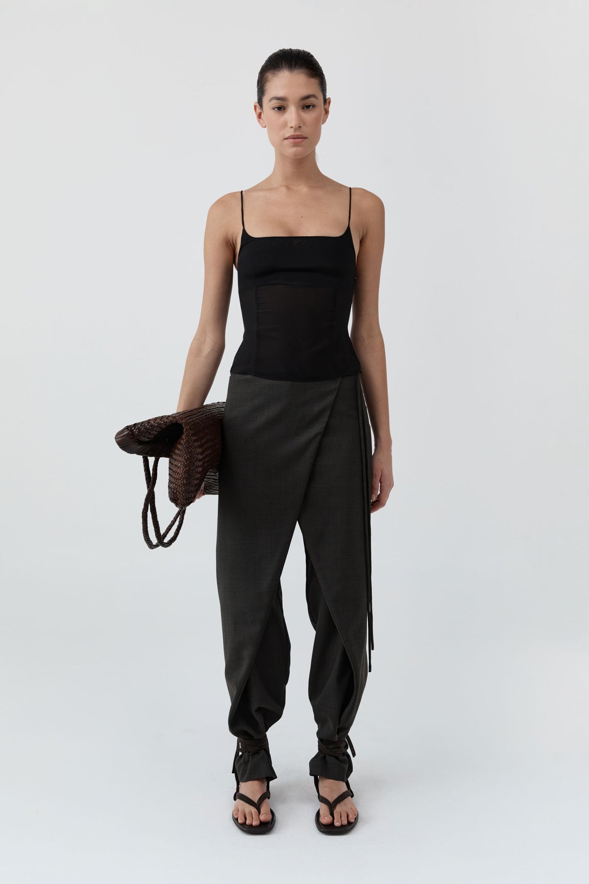 Stretch Silk Cami - Black