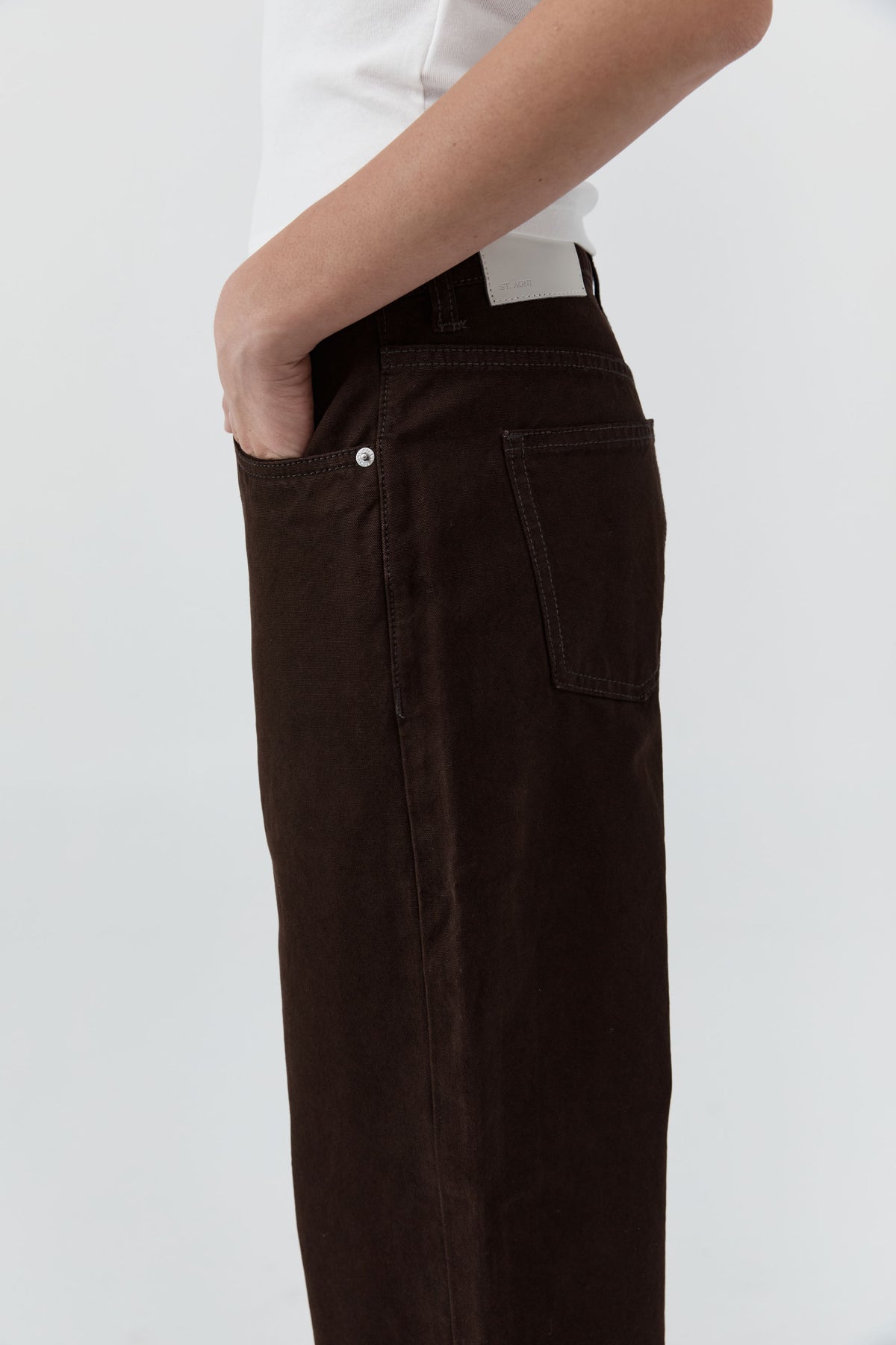 Canvas Classic Mid Rise Jeans - Bark