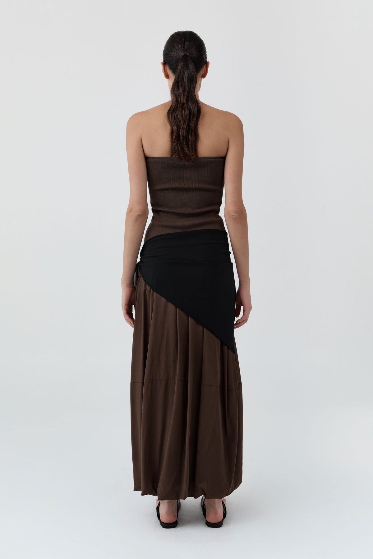 Stretch Silk Scarf - Black