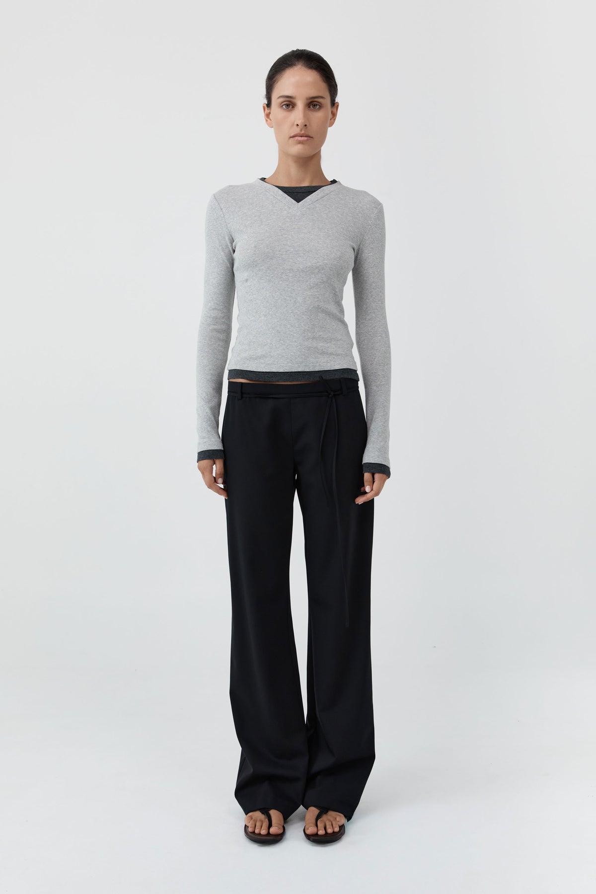 90s Rouleau Minimal Pants - Black