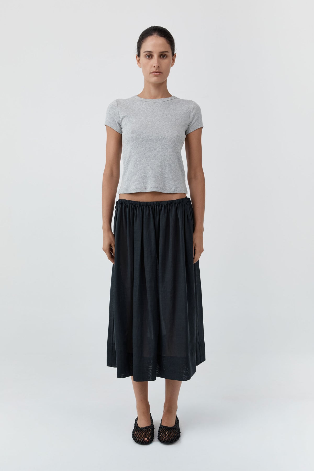 Organic Cotton Baby Tee - Grey Marle