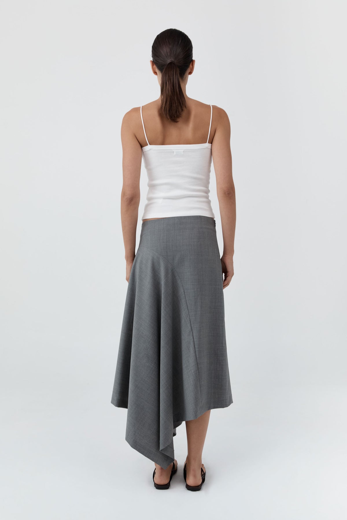 Wool Asymm Skirt - Pumice