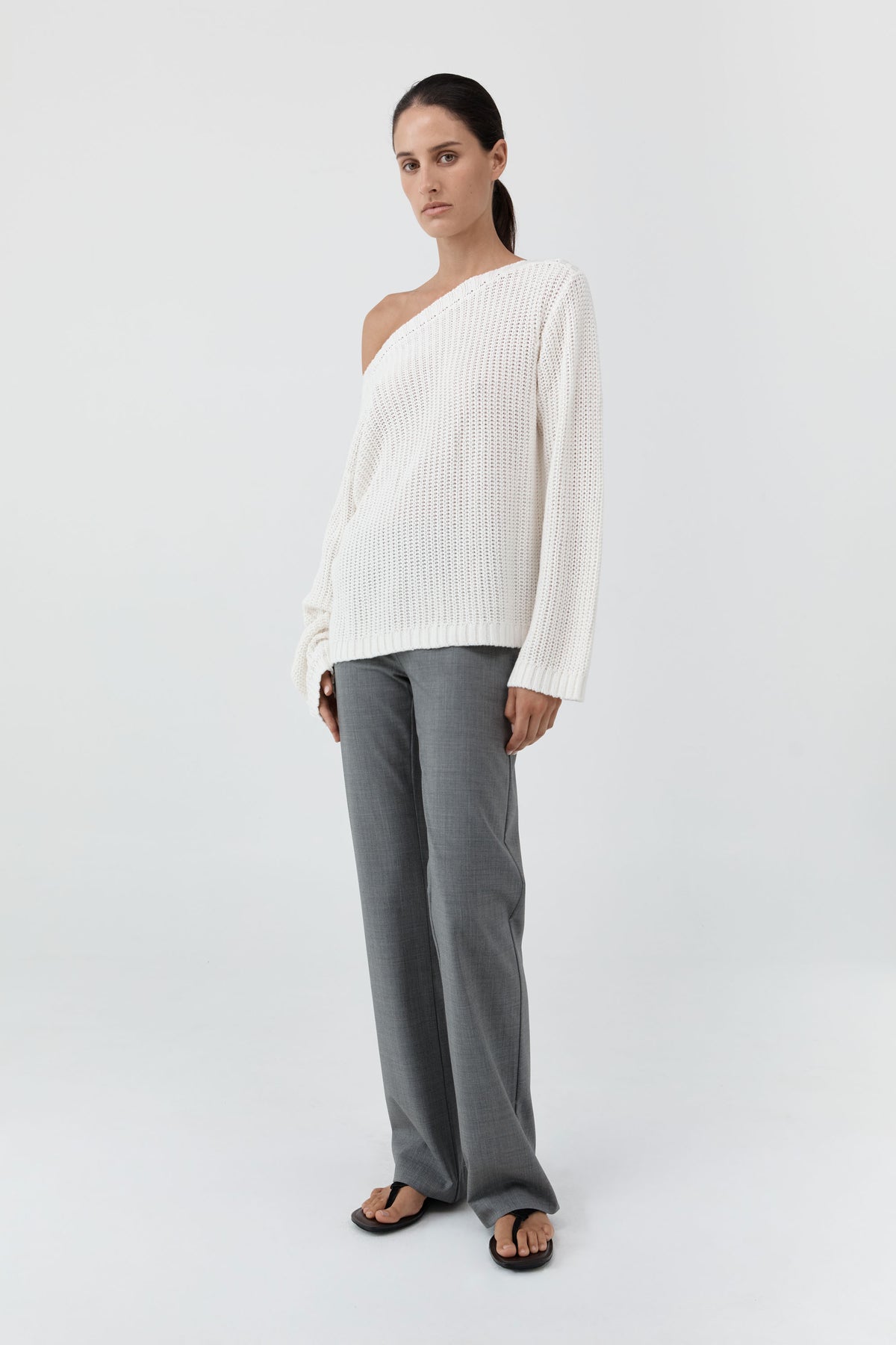 Relaxed Bateau Jumper - Off White