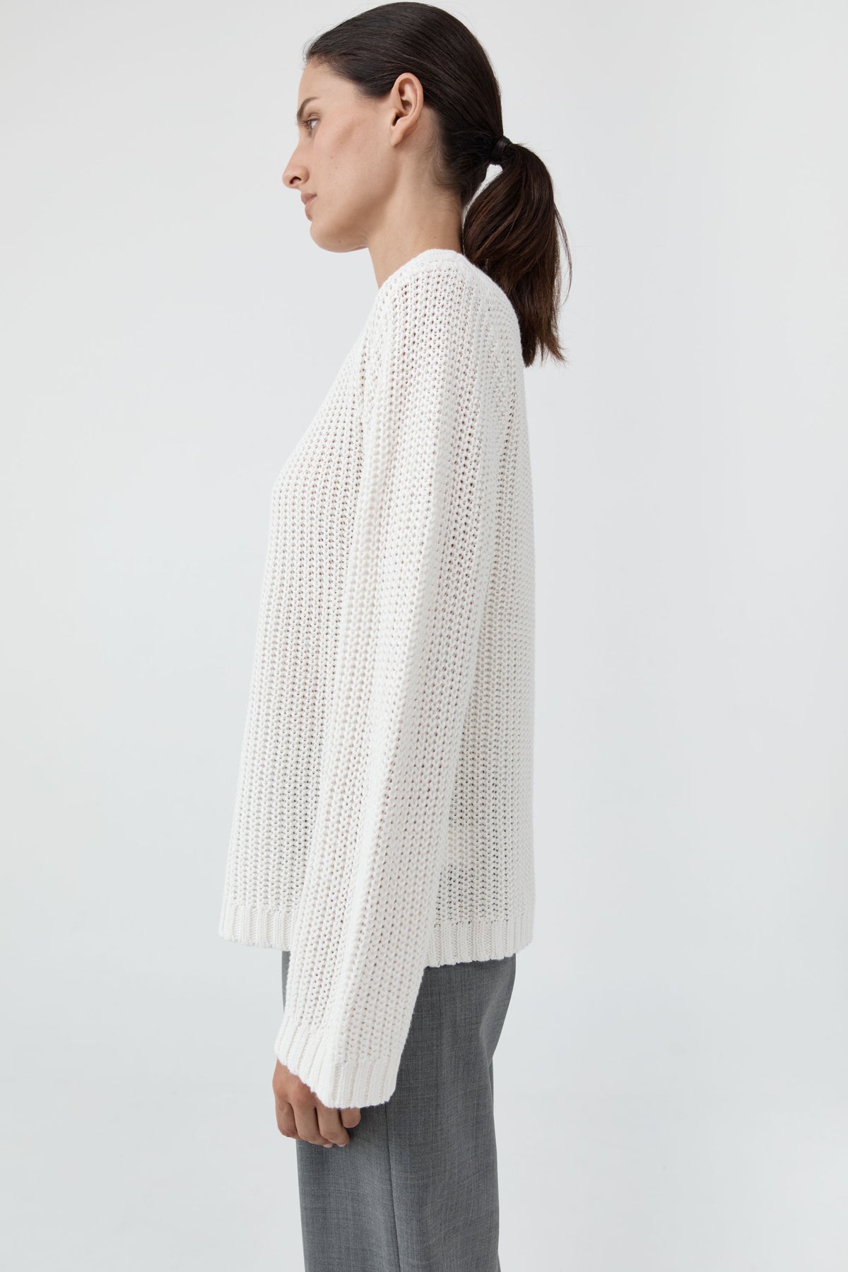 Relaxed Bateau Jumper - Off White