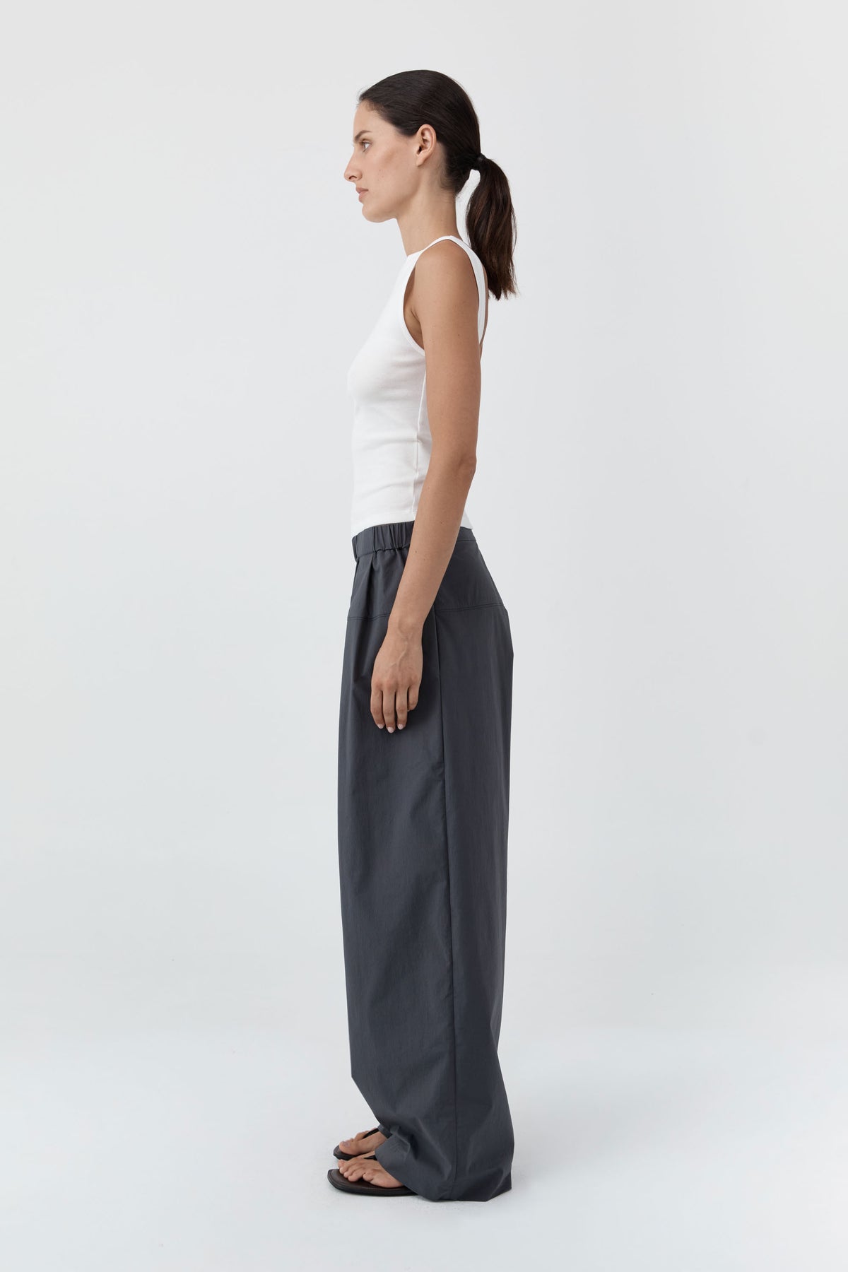 Relaxed Pleat Pants - Iron Glaze