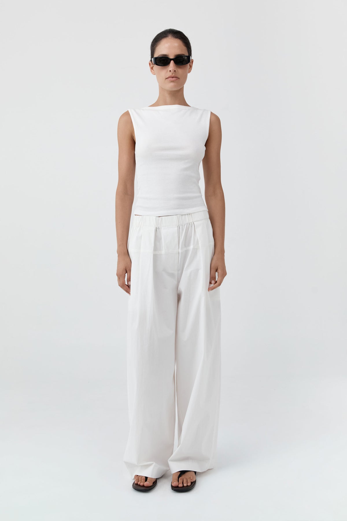 Relaxed Pleat Pants - Off White