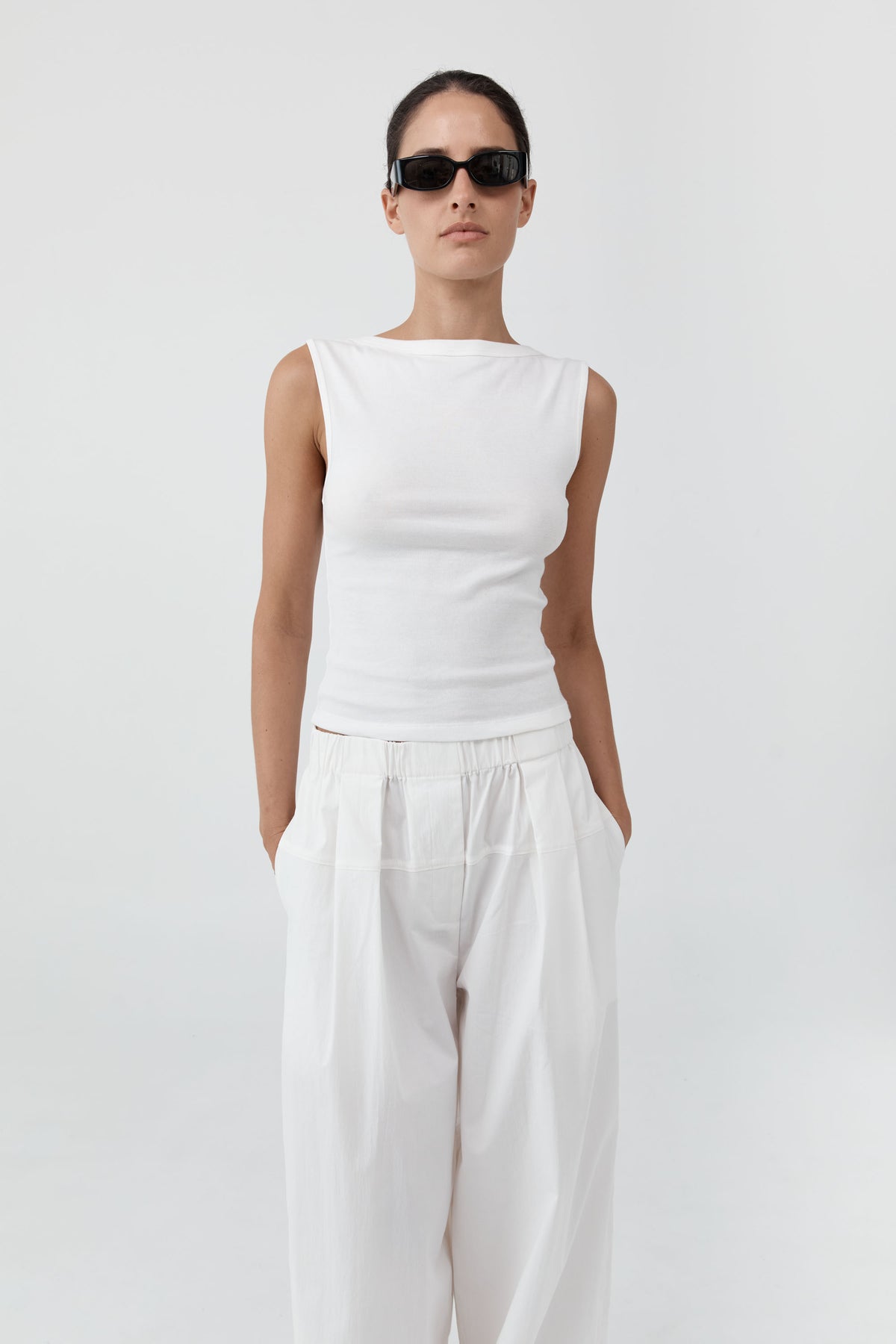 Relaxed Pleat Pants - Off White