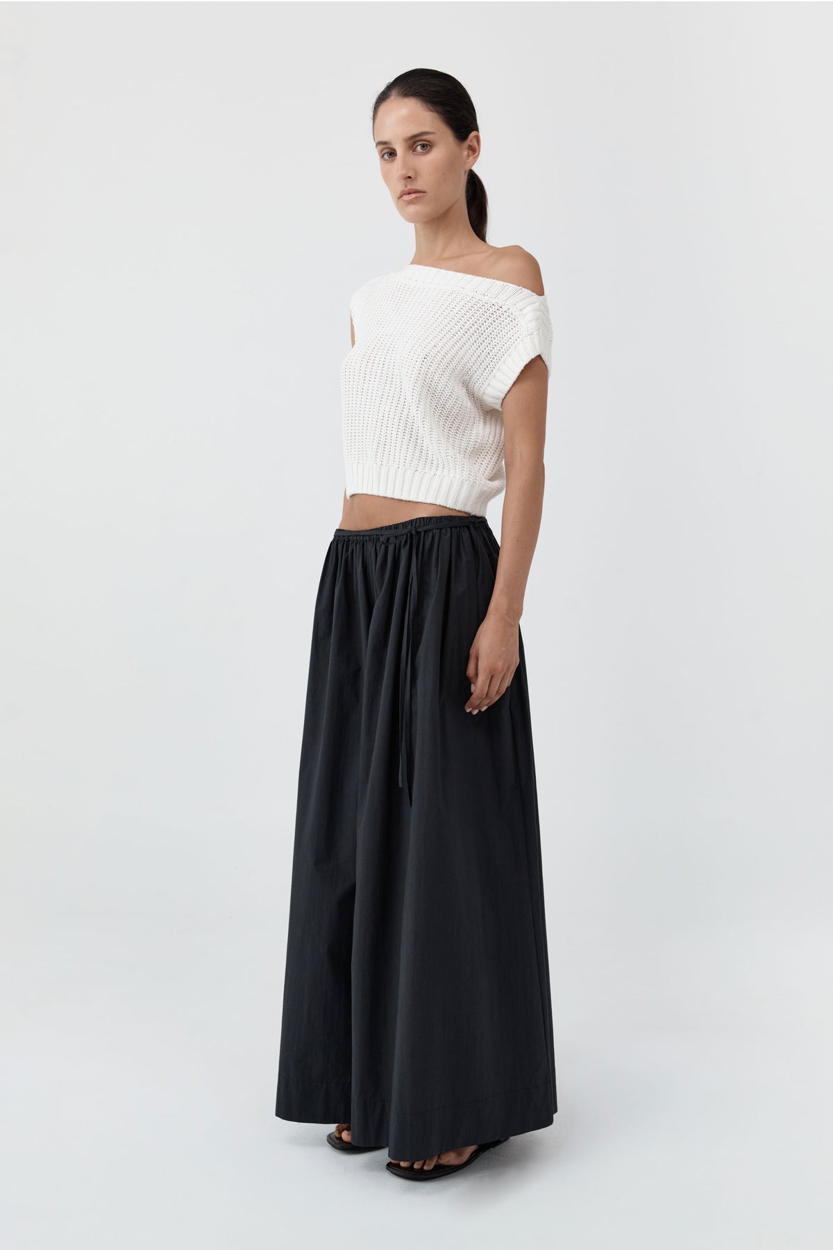 Relaxed Bateau Top - Off White