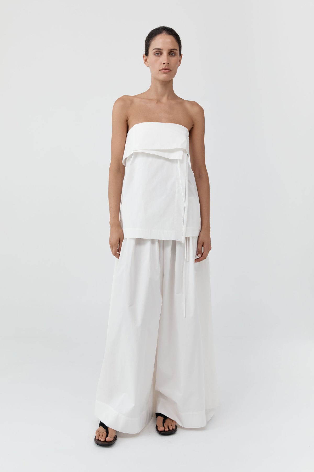 Strapless Wrap Top - Off White