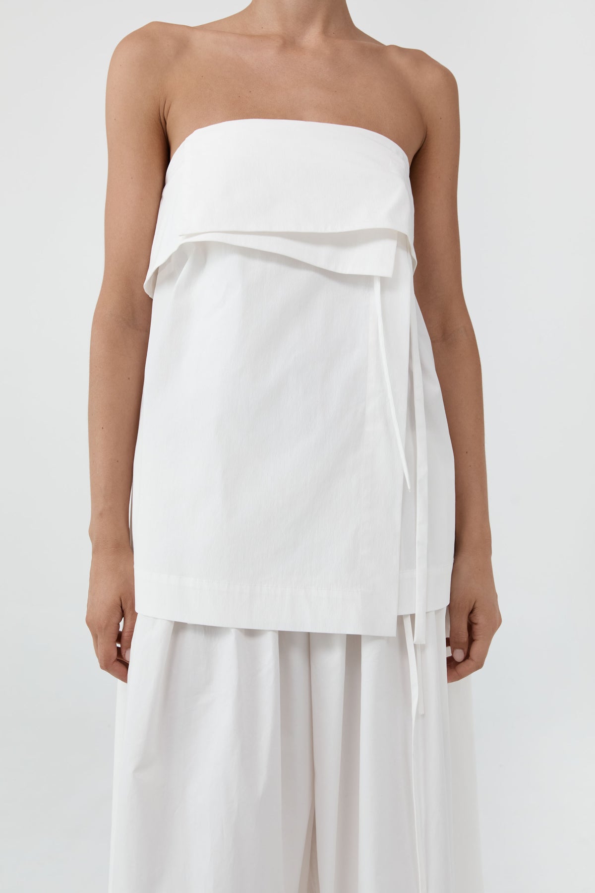 Strapless Wrap Top - Off White